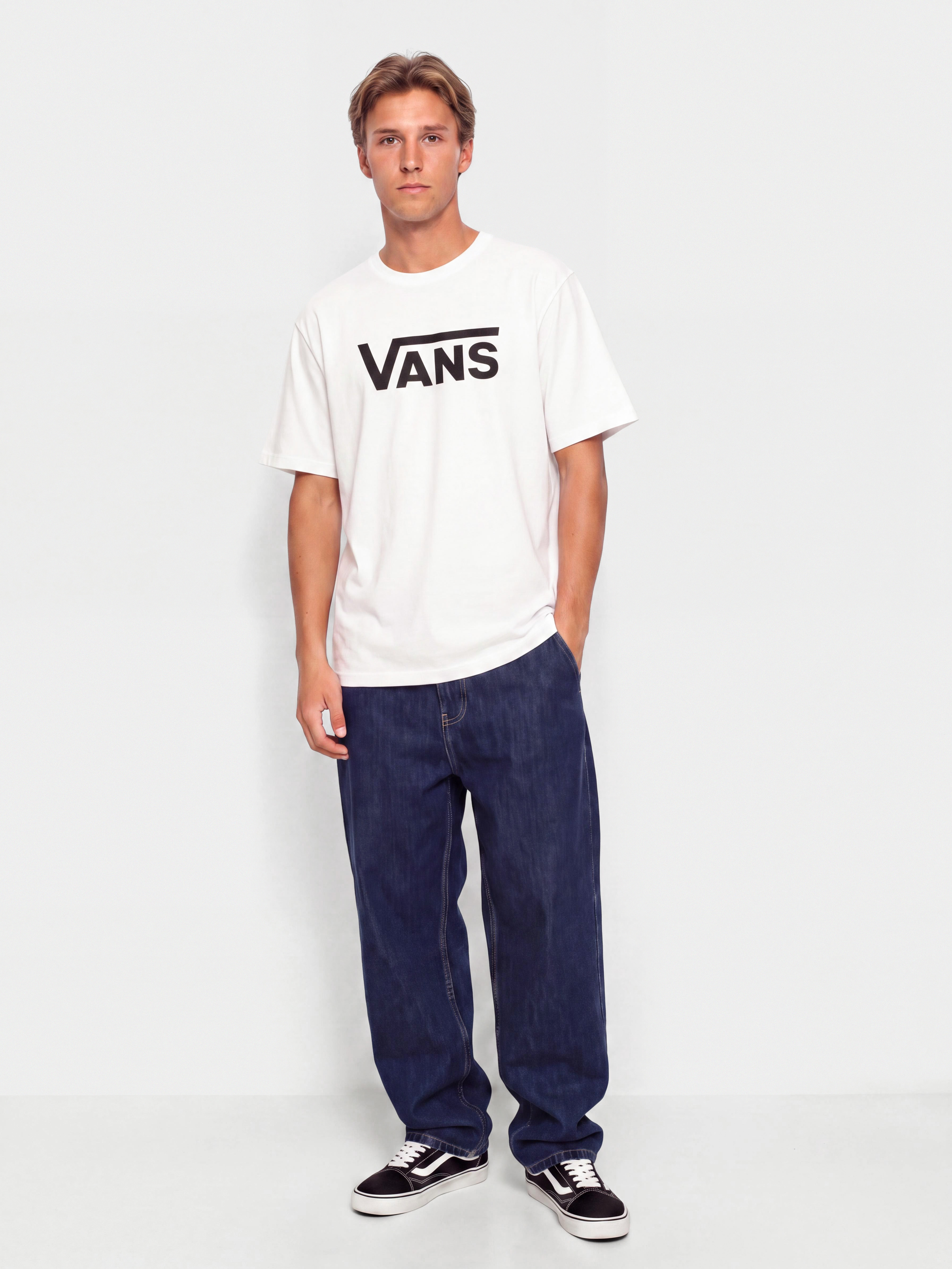 Vans Classic Drop V T-Shirt (white/black)