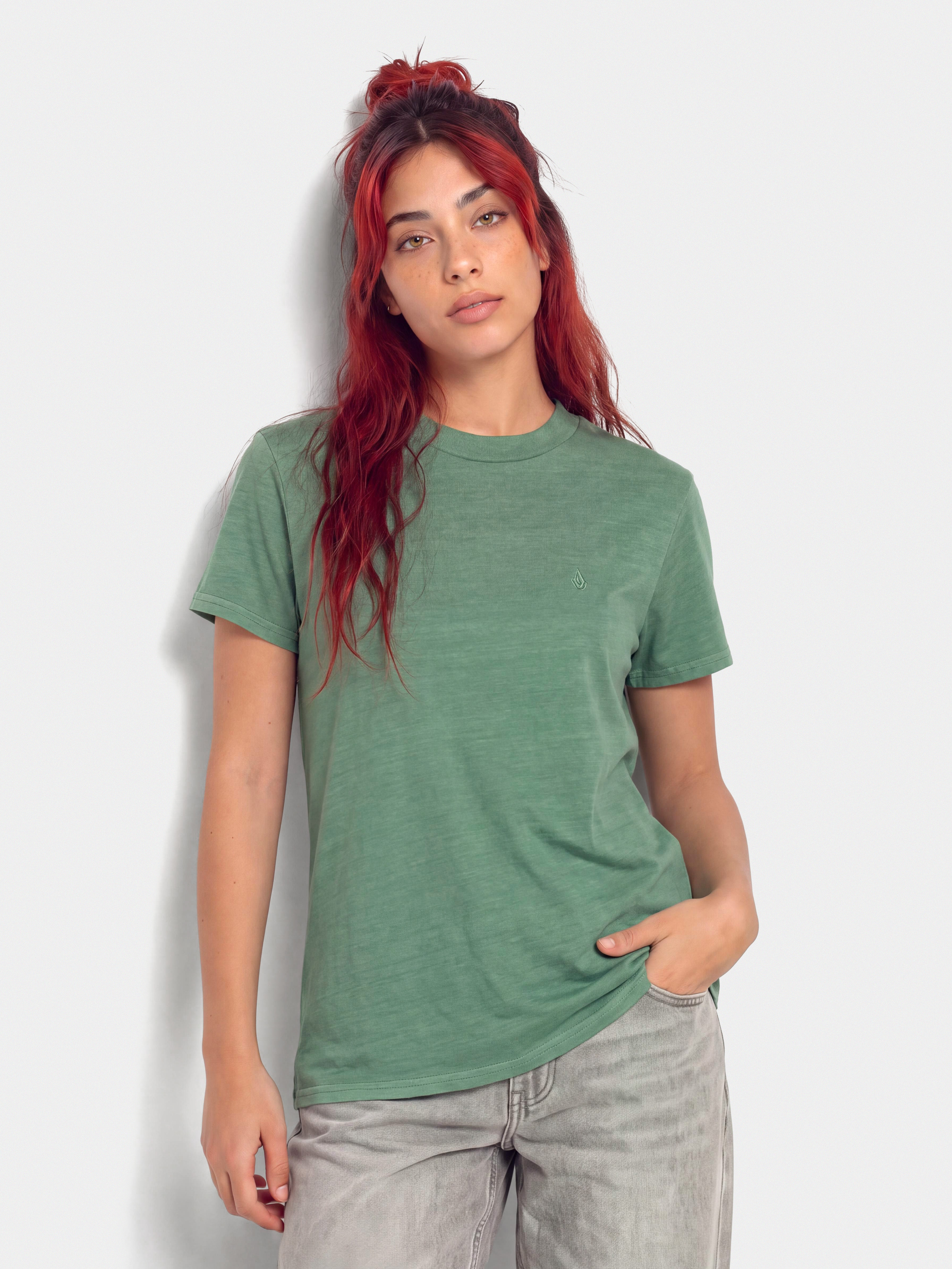Volcom Solid Stone Emb T-shirt Wmn (evergreen)