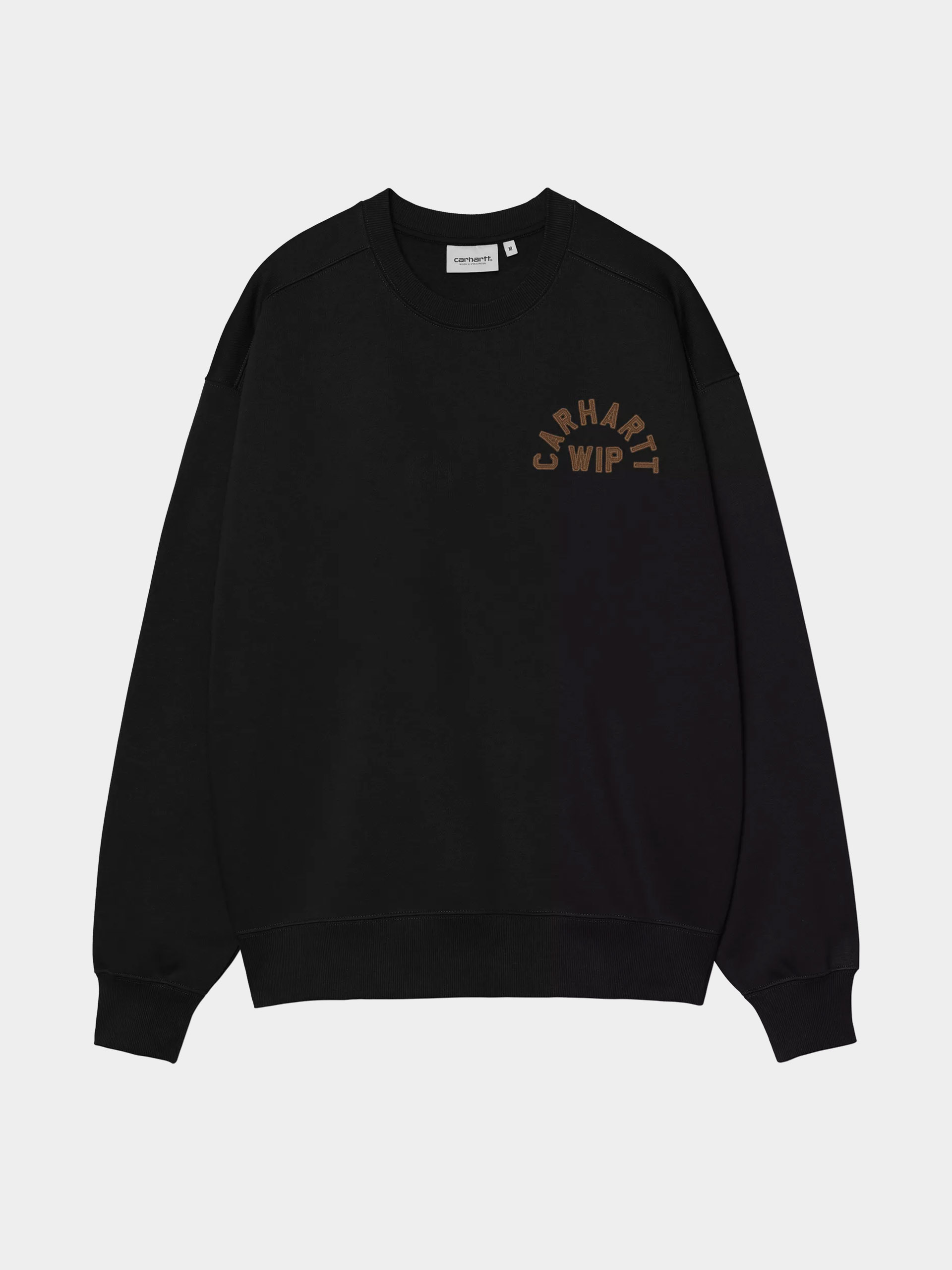 Carhartt WIP Sweatshirt Arch Script (black/hamilton brown/stone washed)