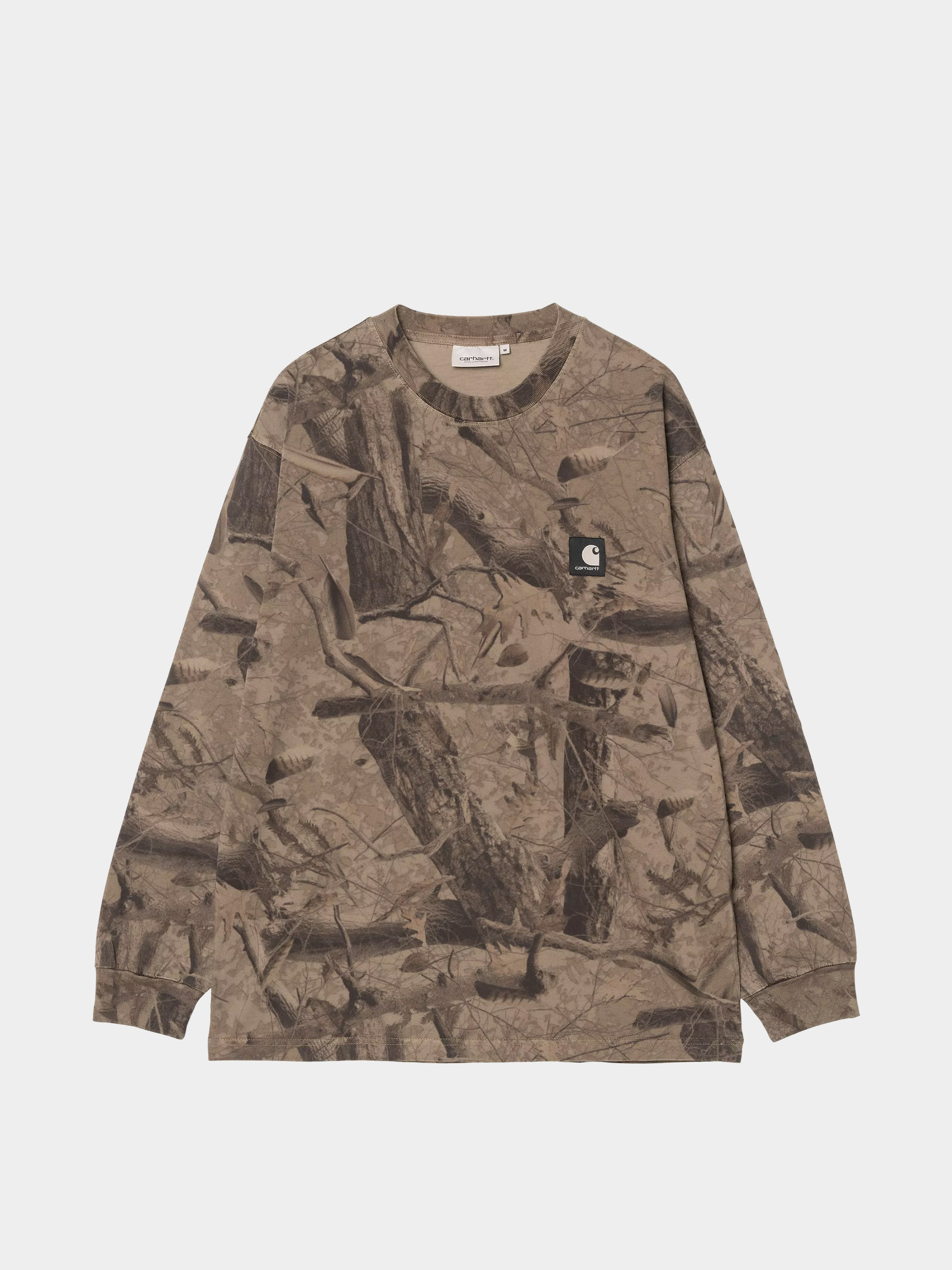Carhartt WIP Longsleeve Feather Tree (camo feather tree khaki/shungite/garment dyed)