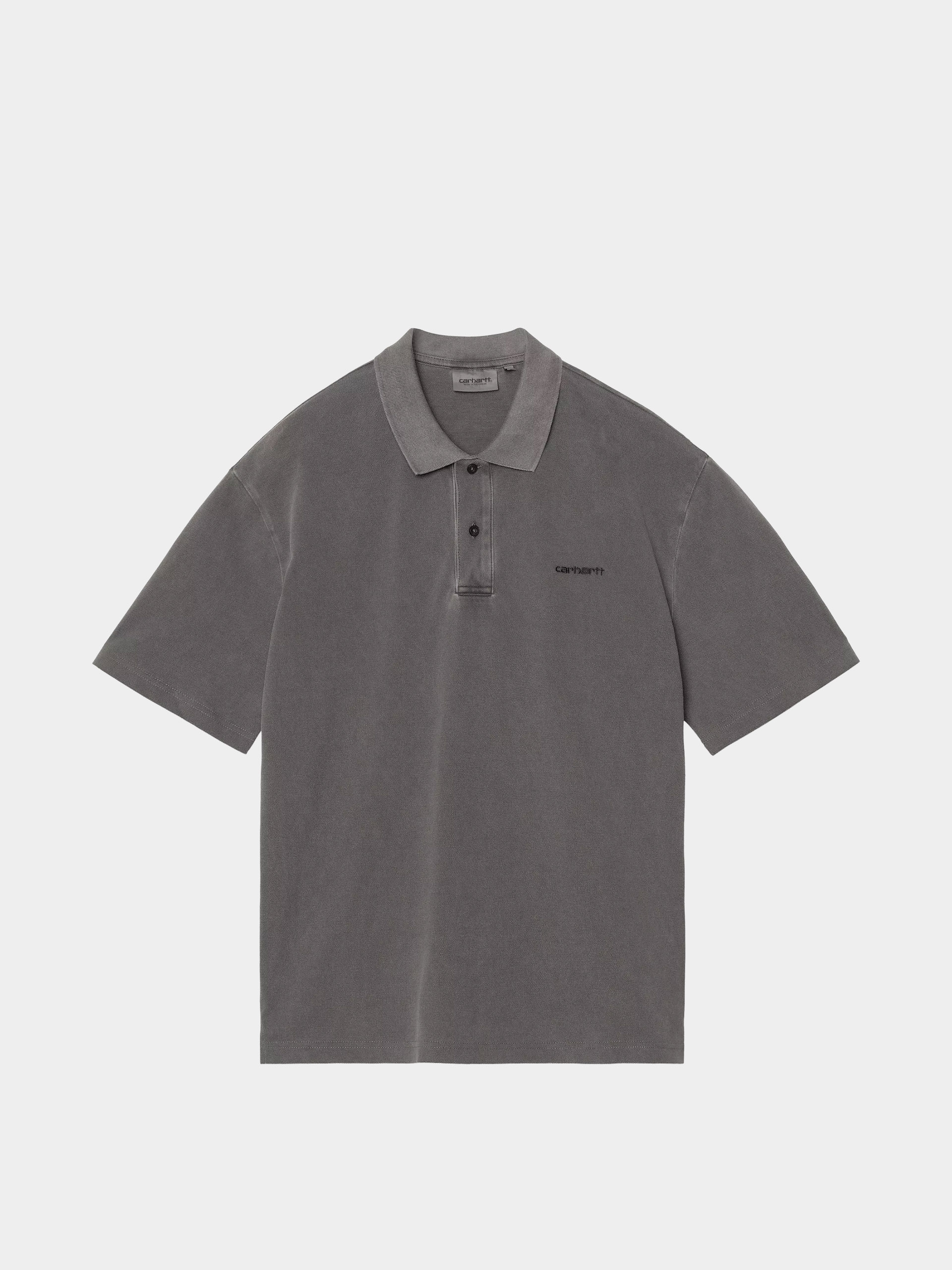 Carhartt WIP T-Shirt Wayne Polo (black/garment dyed)