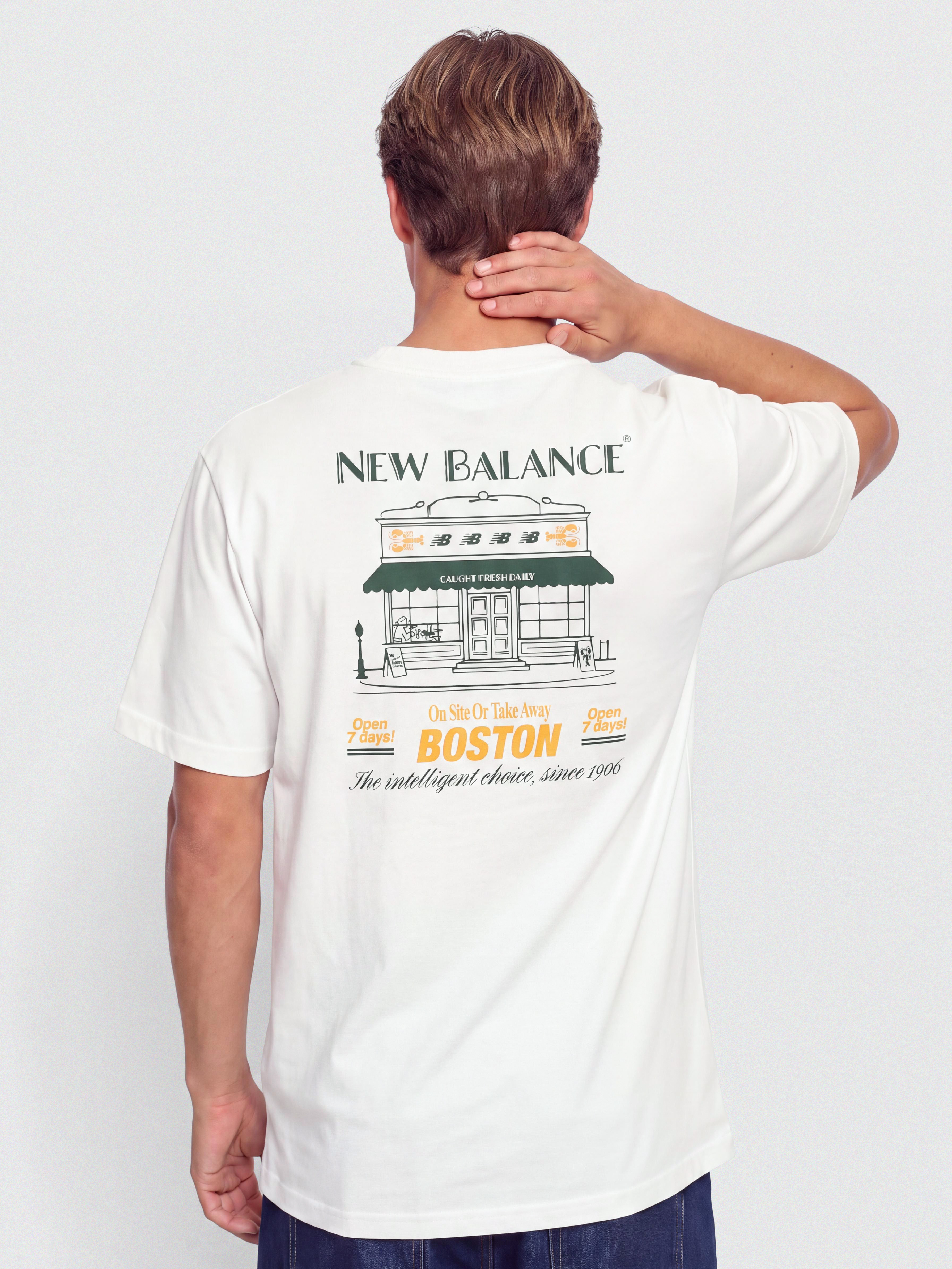 New Balance Grab a Bite Boston T-Shirt (sea salt)