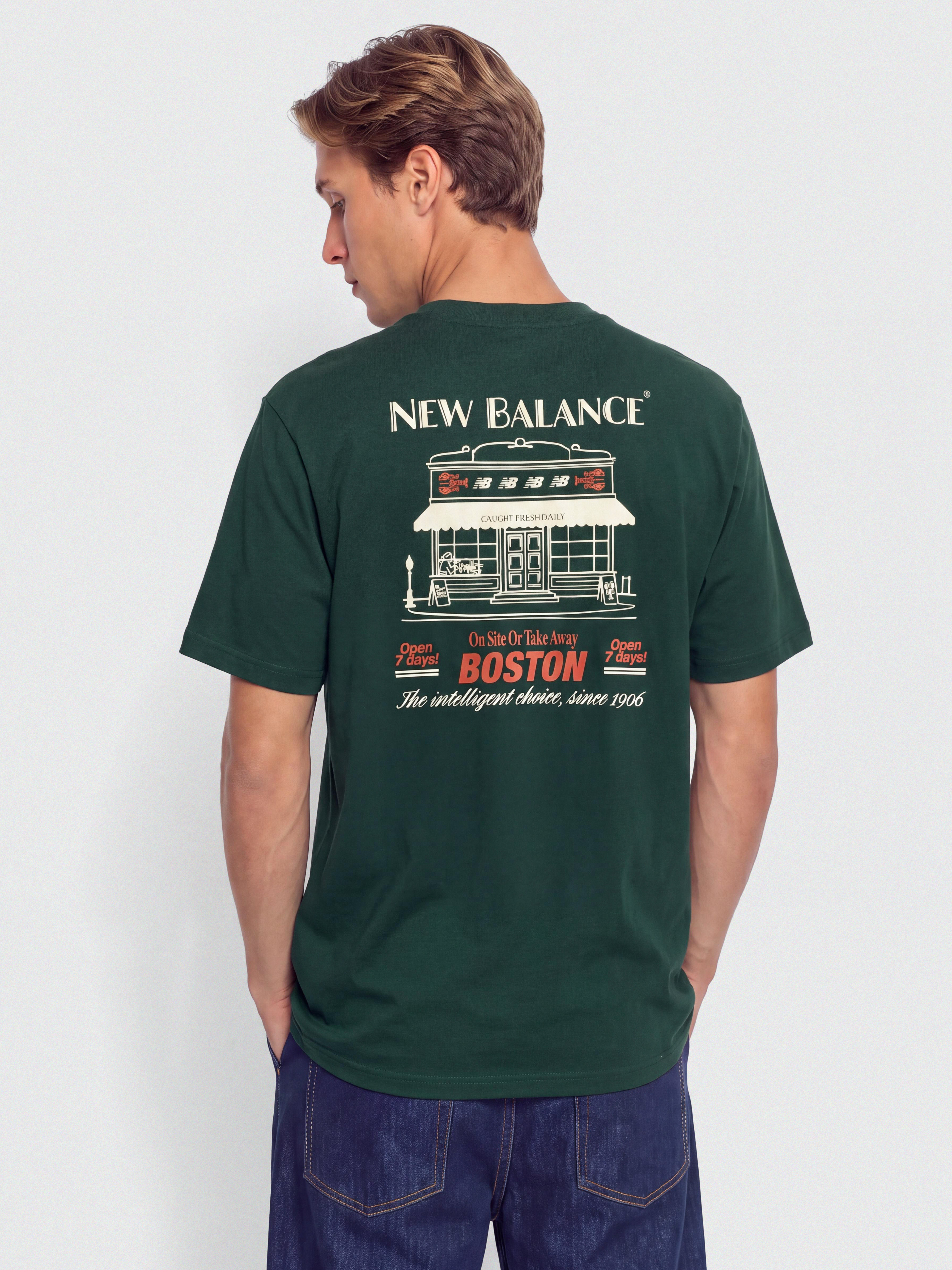 New Balance Grab a Bite Boston T-Shirt (nordic green)