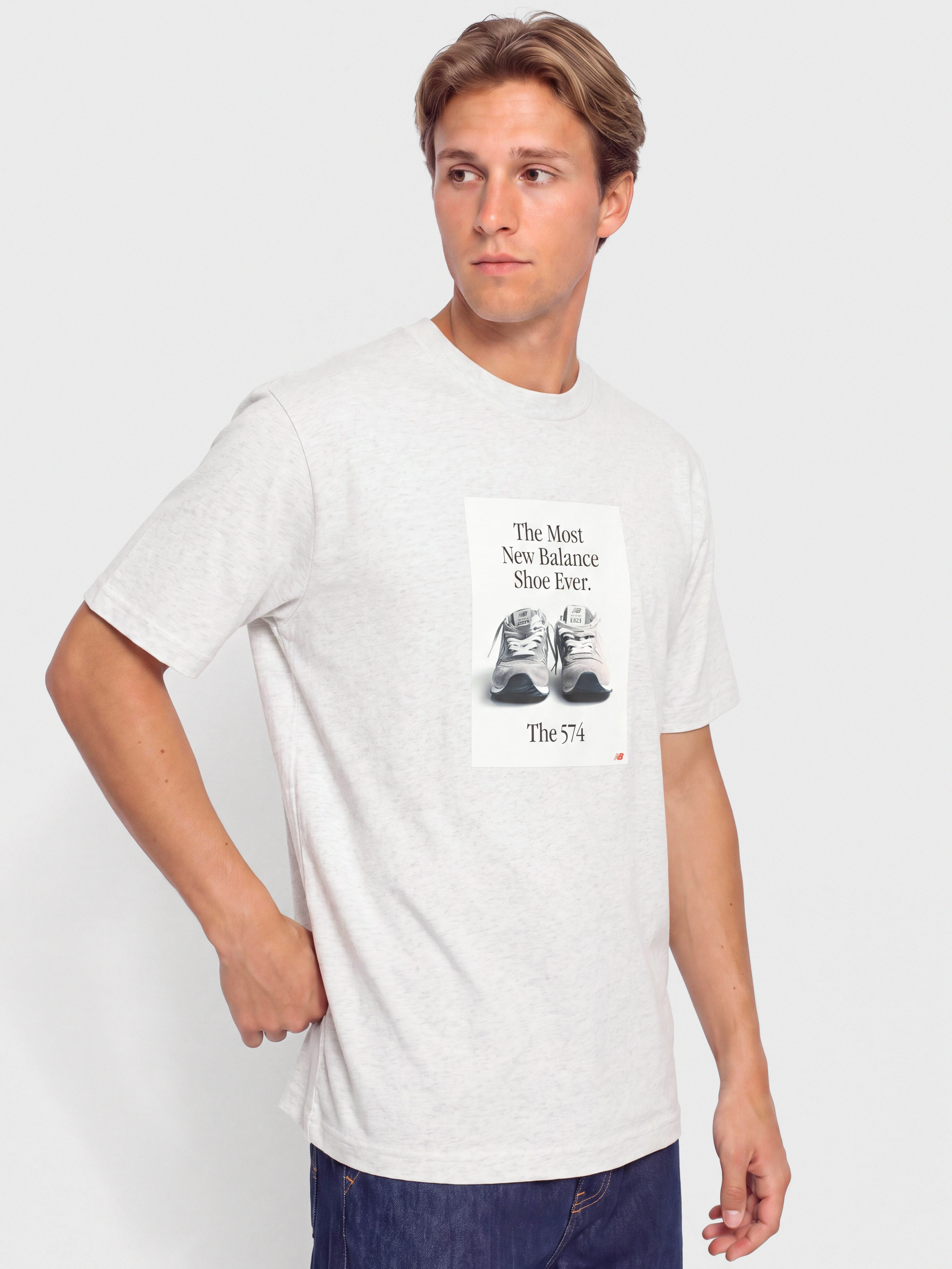 New Balance 574 Ad T-Shirt (ash heather)