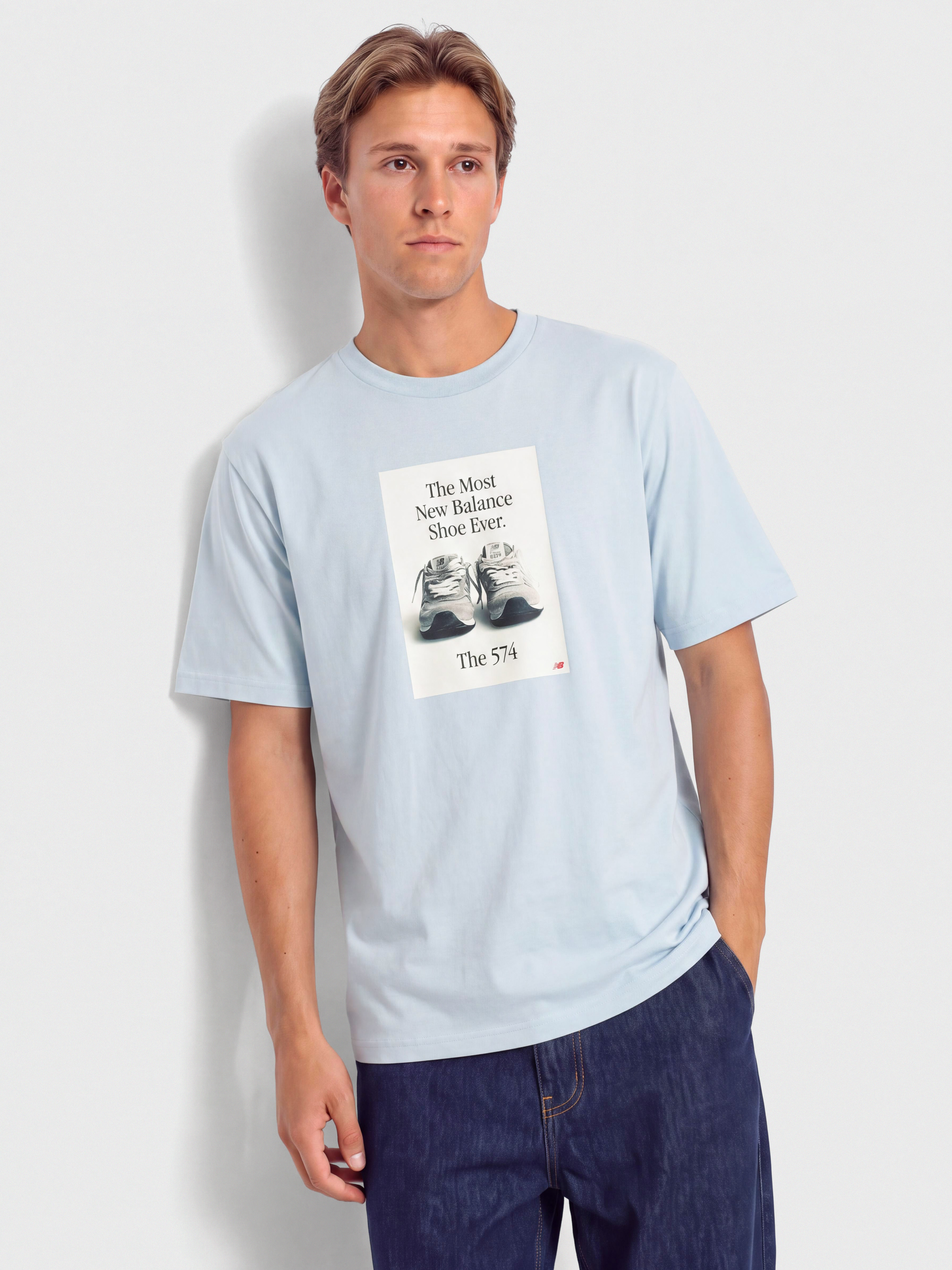 New Balance 574 Ad T-shirt (oxford blue)