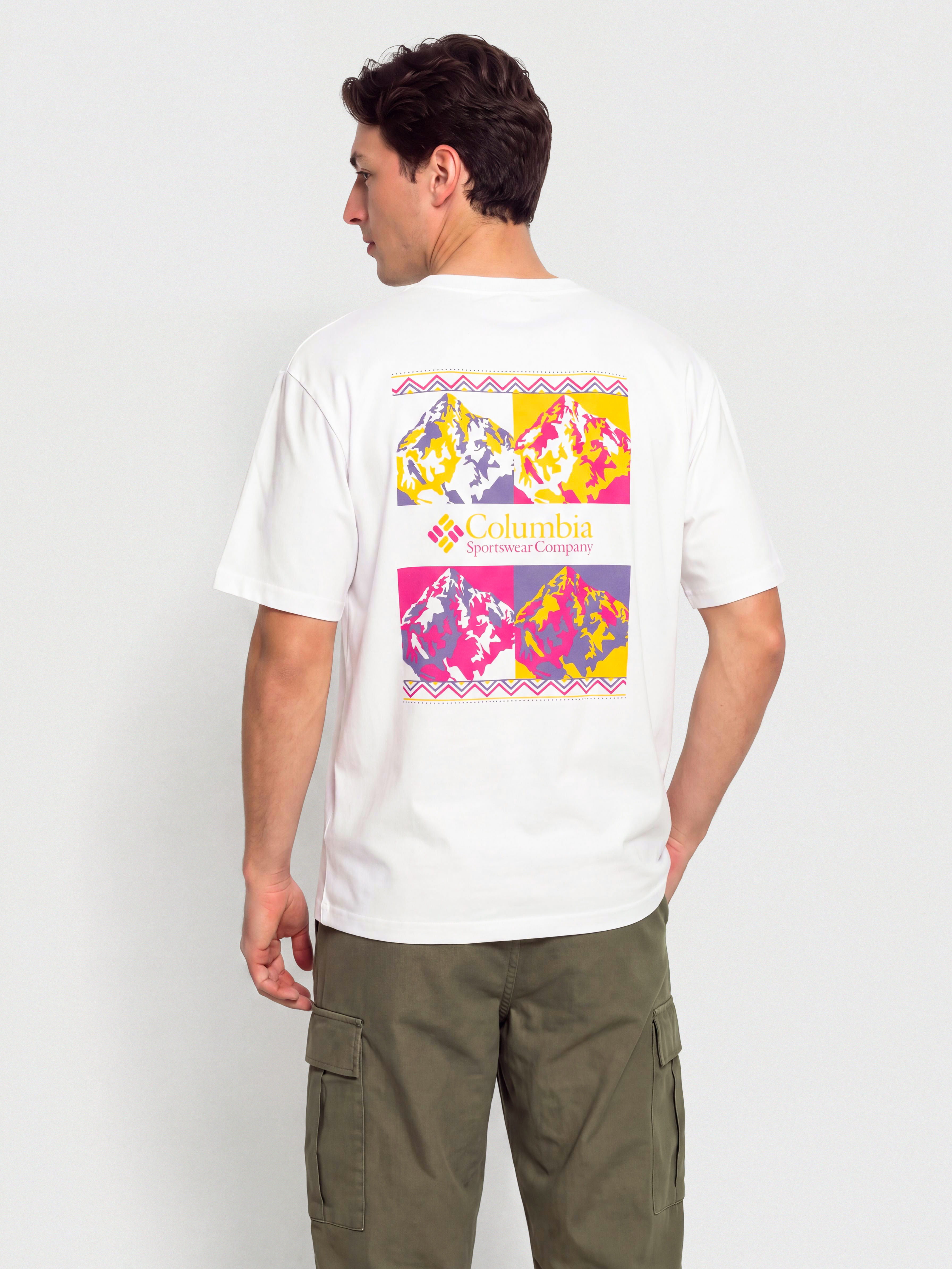 Columbia T-Shirt CSC Heavyweight Iconic (white/repeated peaks)