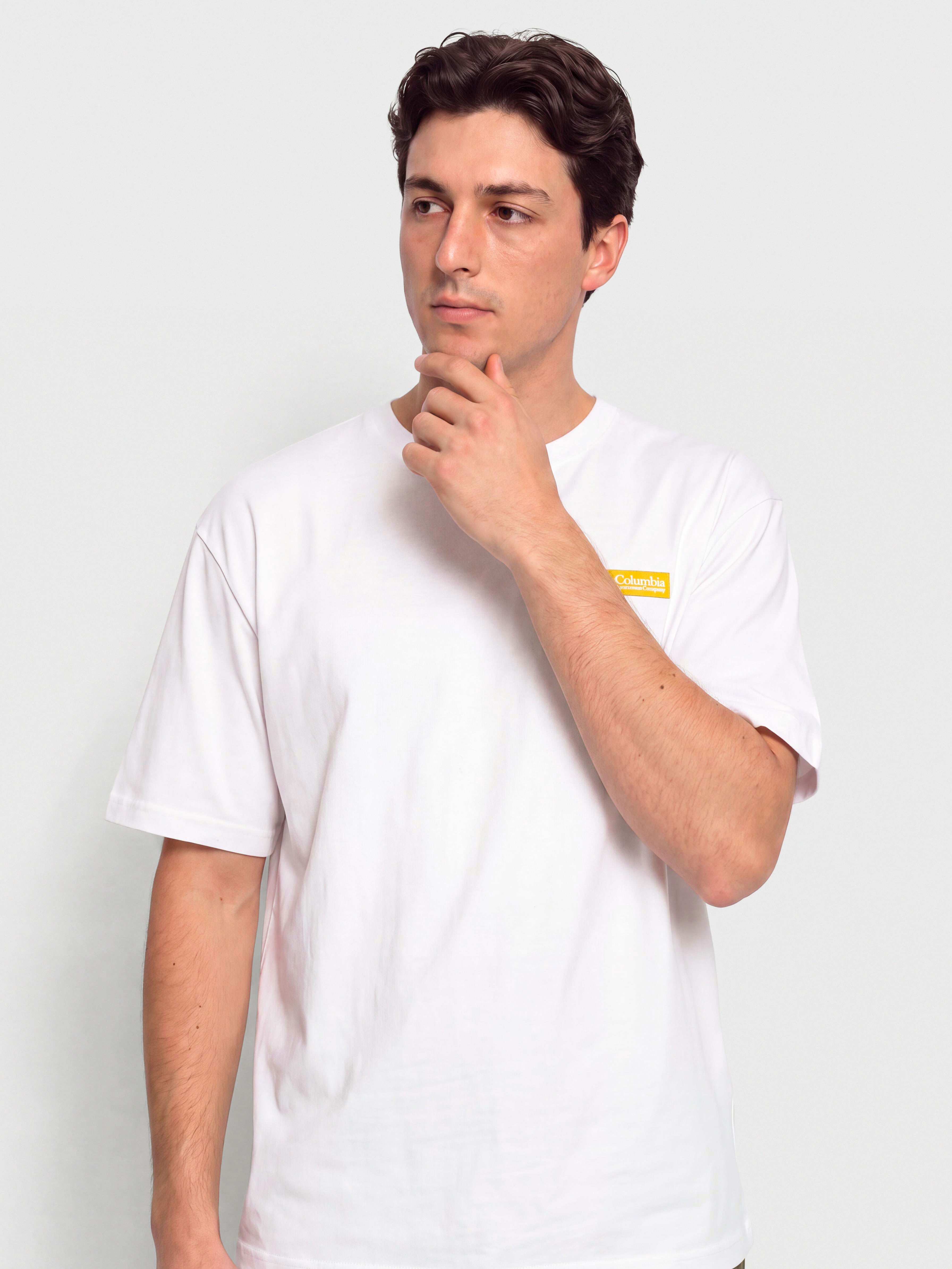 Columbia T-Shirt CSC Heavyweight Iconic (white/repeated peaks)