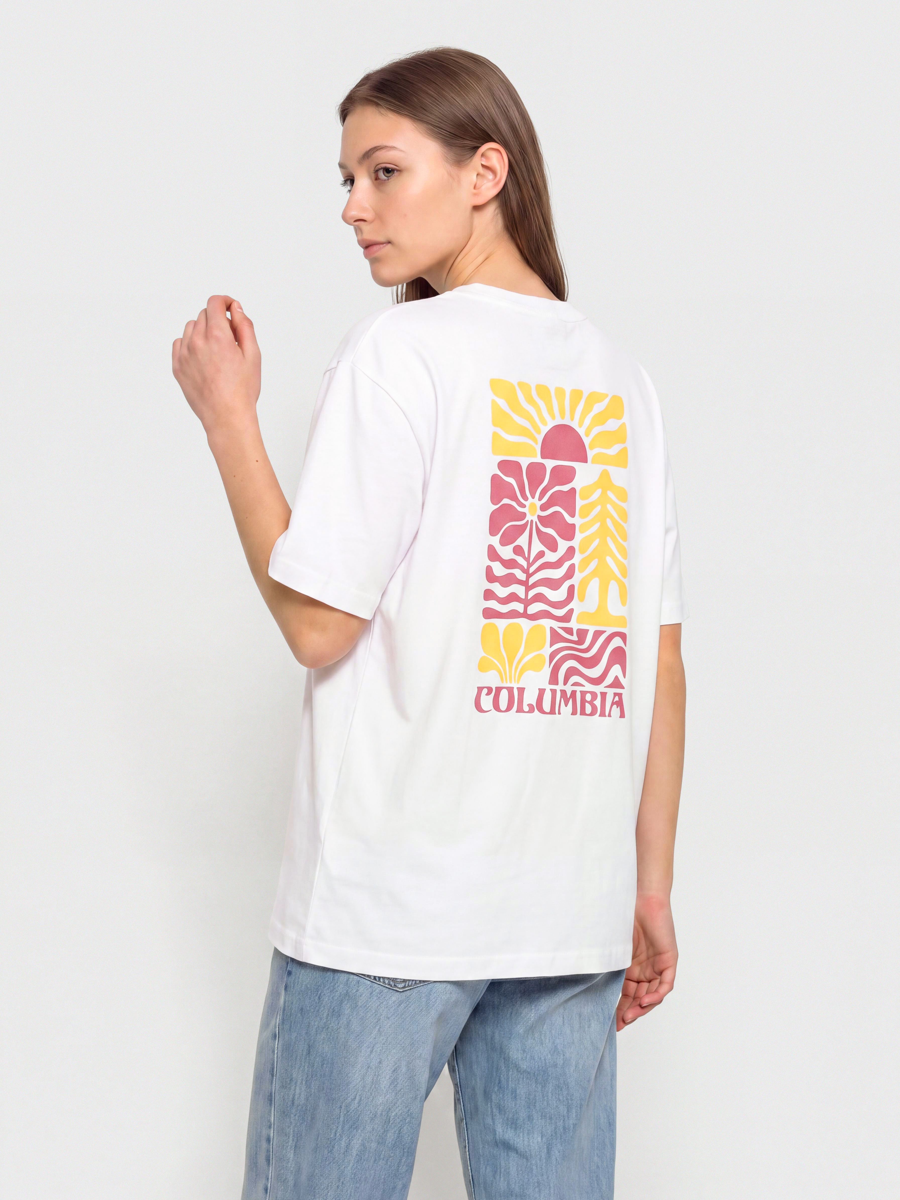 Columbia T-Shirt Rolling Bend Graphic Oversized Wmn (white/floral groove)