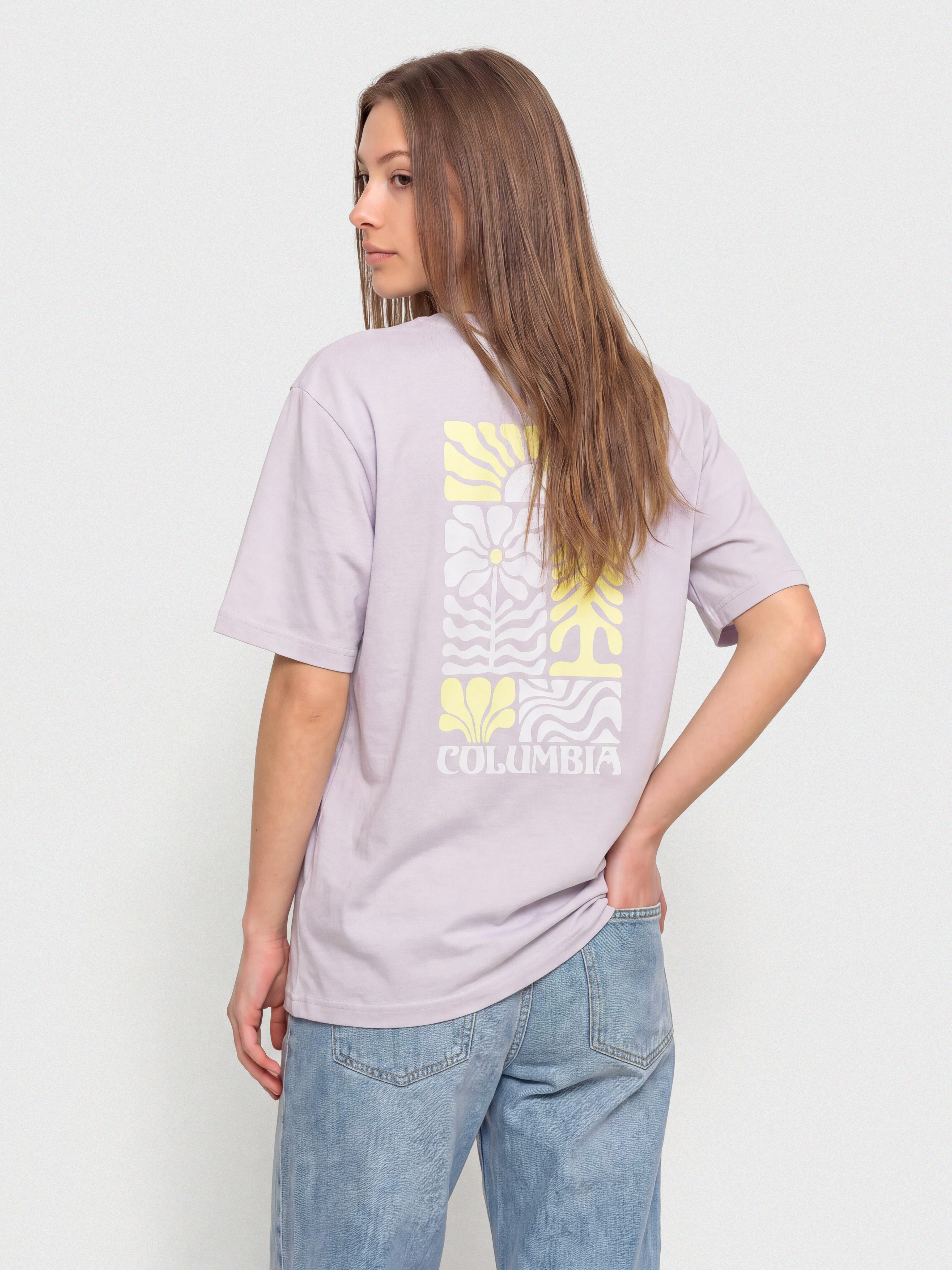 Columbia Rolling Bend Graphic Oversized Wmn T-Shirt (lavender pearl/floral groove)