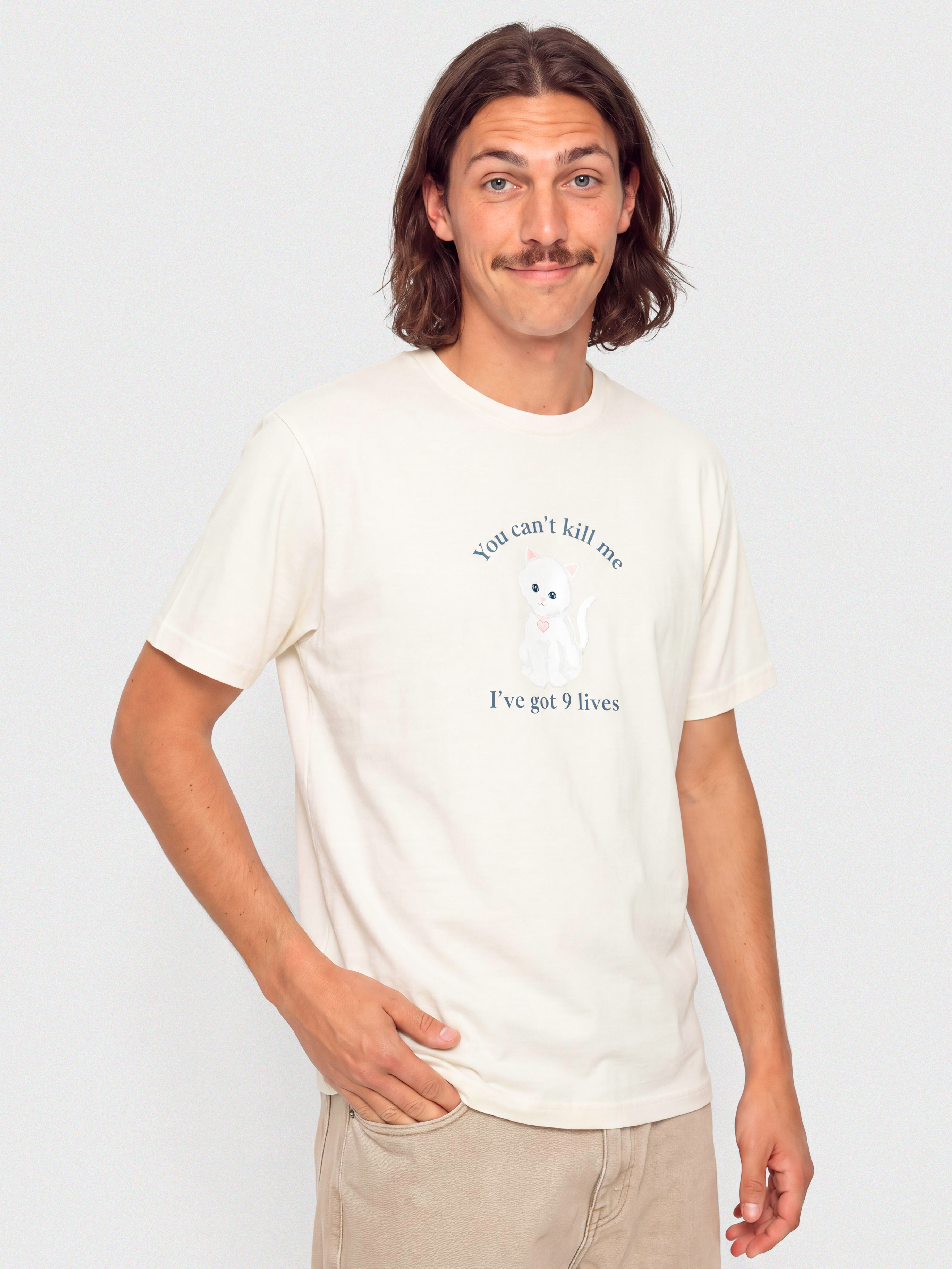 RipNDip T-Shirt 9 Lives (bone)