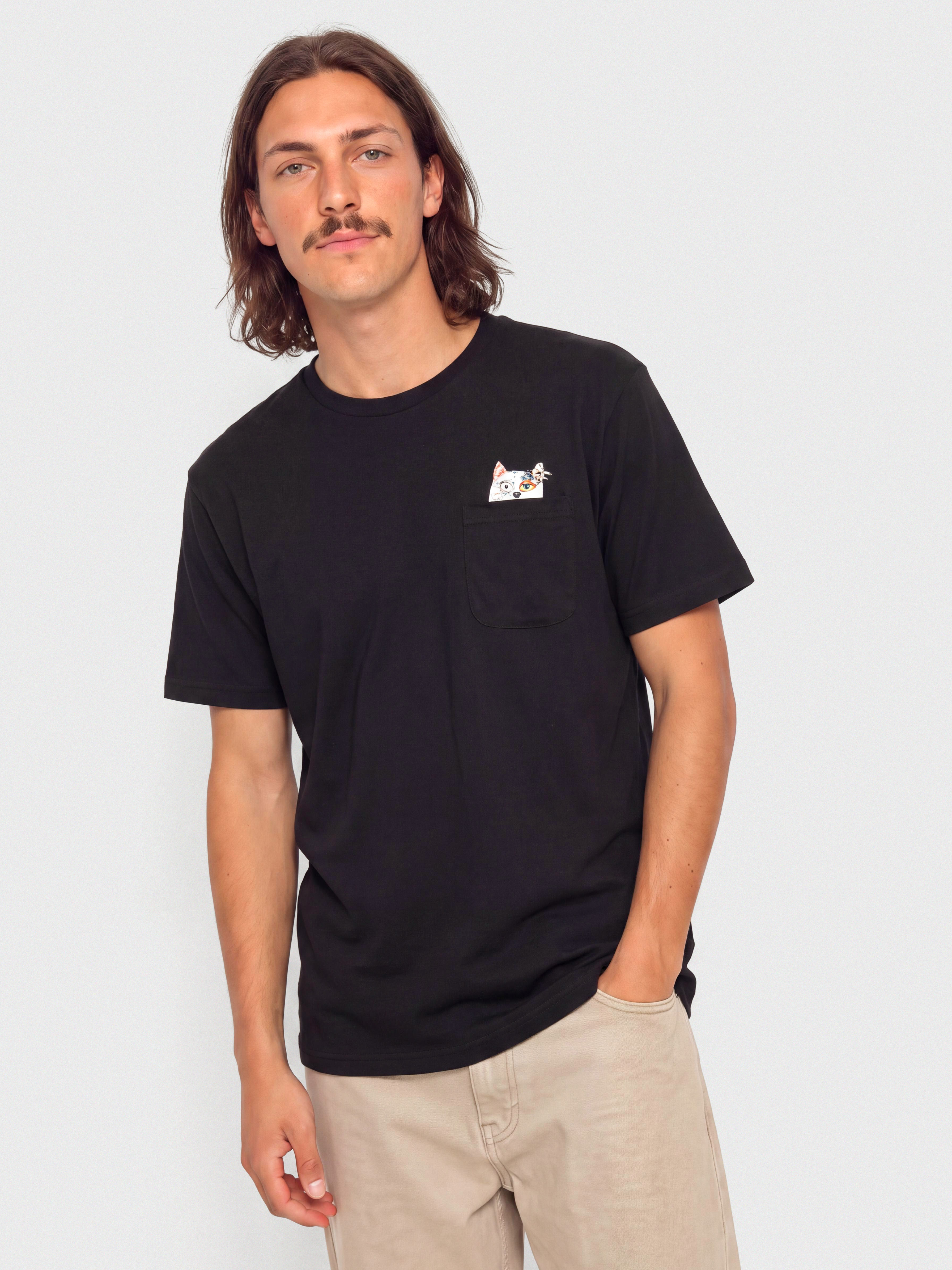 RipNDip Lord Nermal Collage Pocket T-Shirt (black)