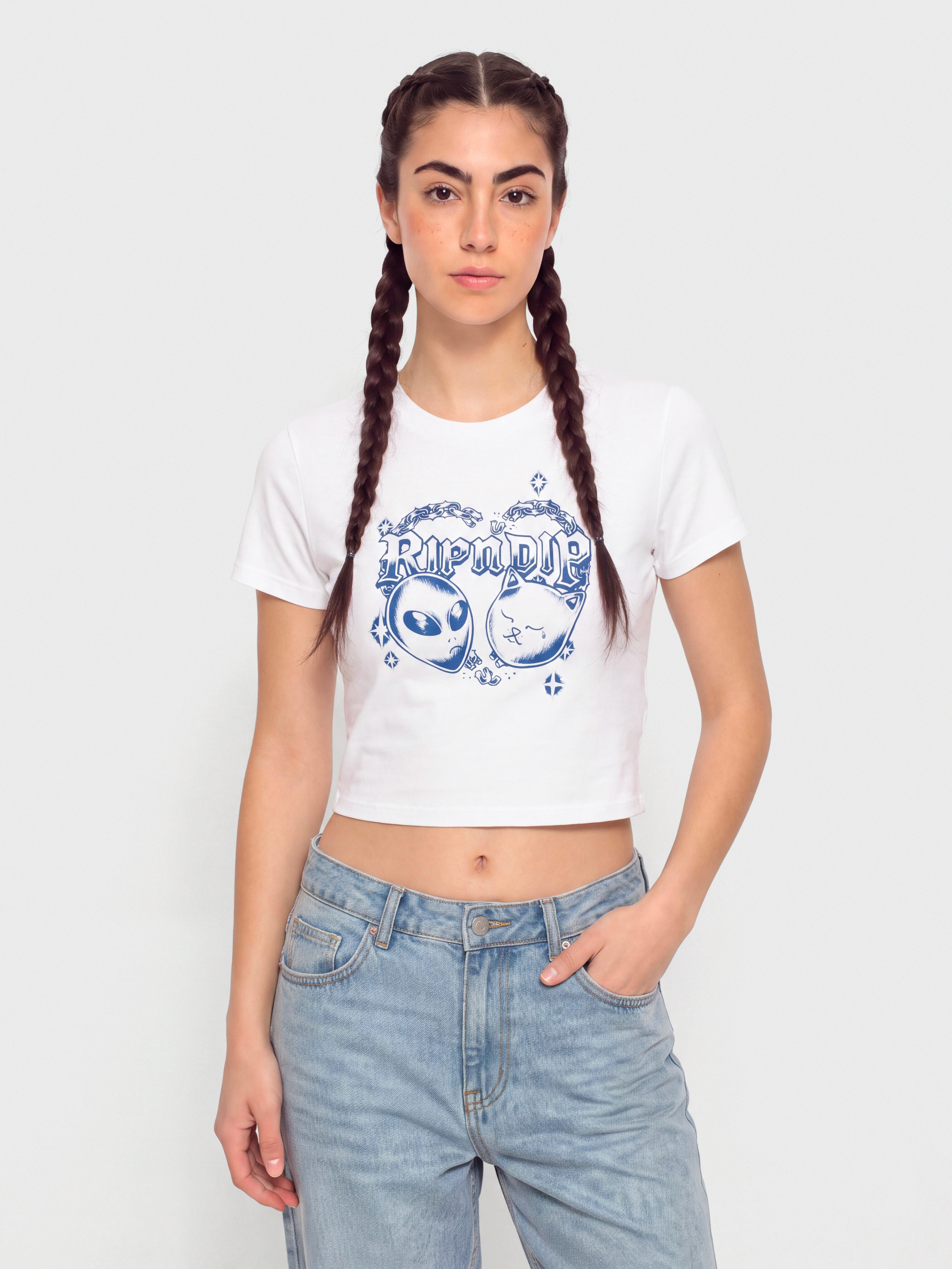 RipNDip T-Shirt Kali Cropped Baby (white)
