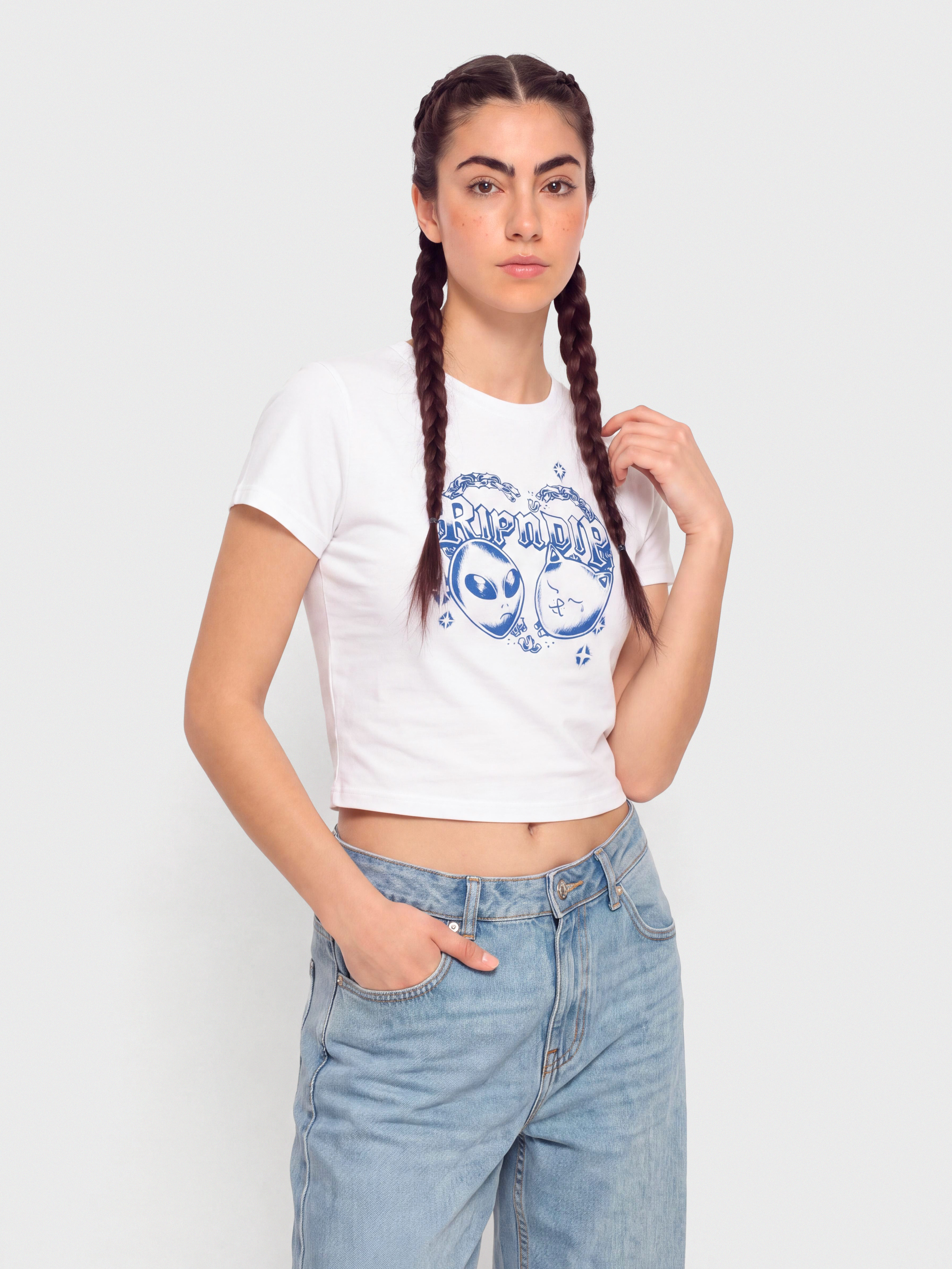 RipNDip T-Shirt Kali Cropped Baby (white)