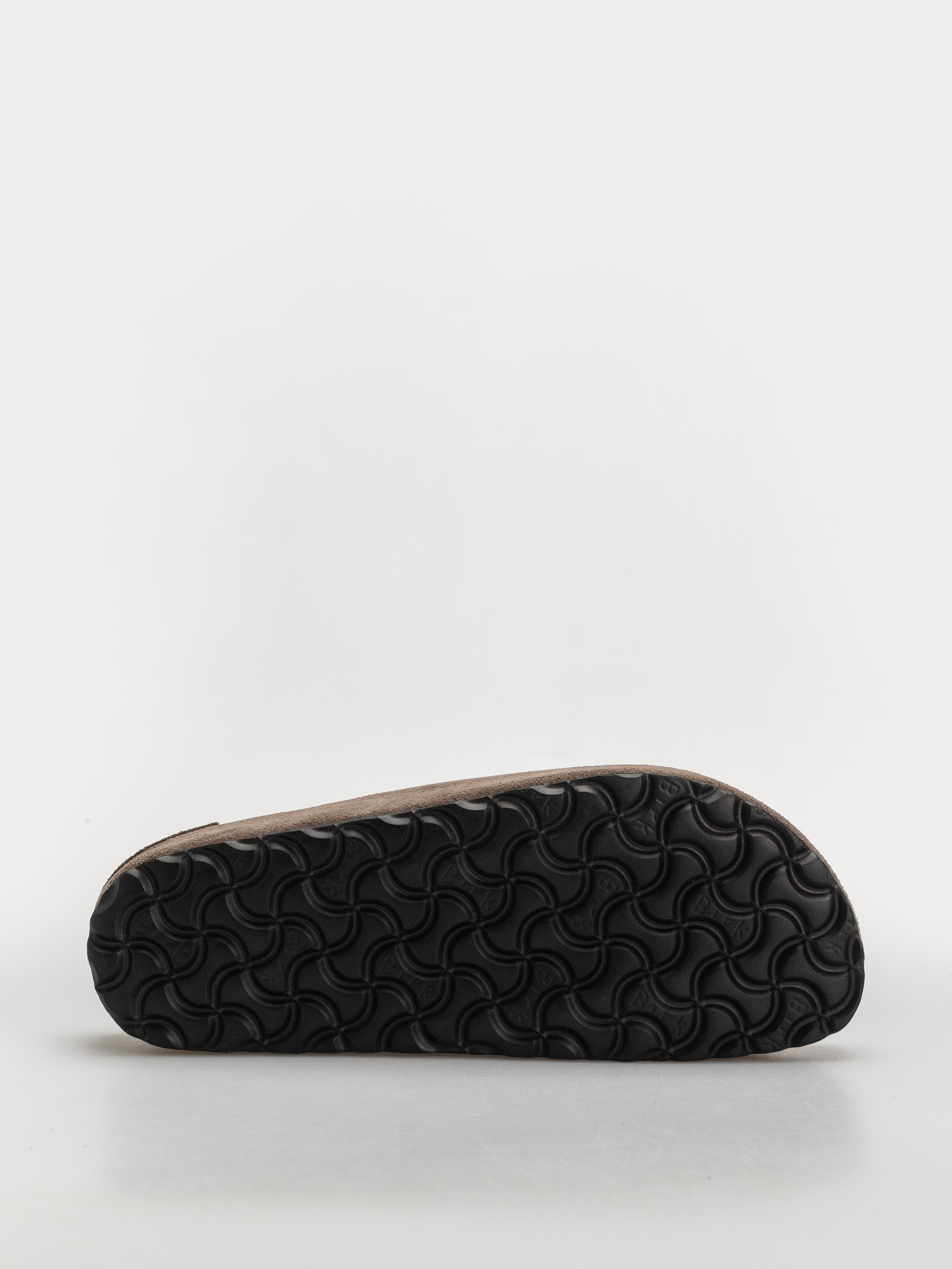 Birkenstock Naples Wrapped Suede Leather Narrow Flip Flops (concrete gray)