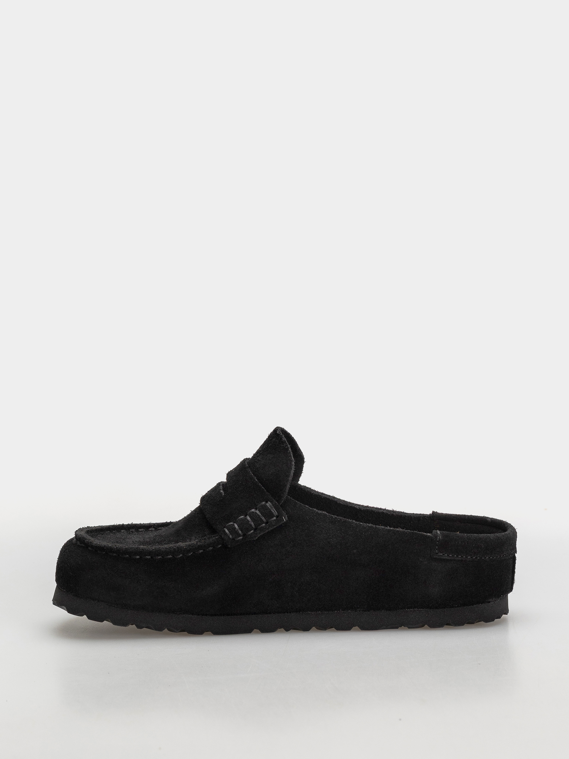 Birkenstock Flip Flops Naples Wrapped Suede Leather Narrow (black)