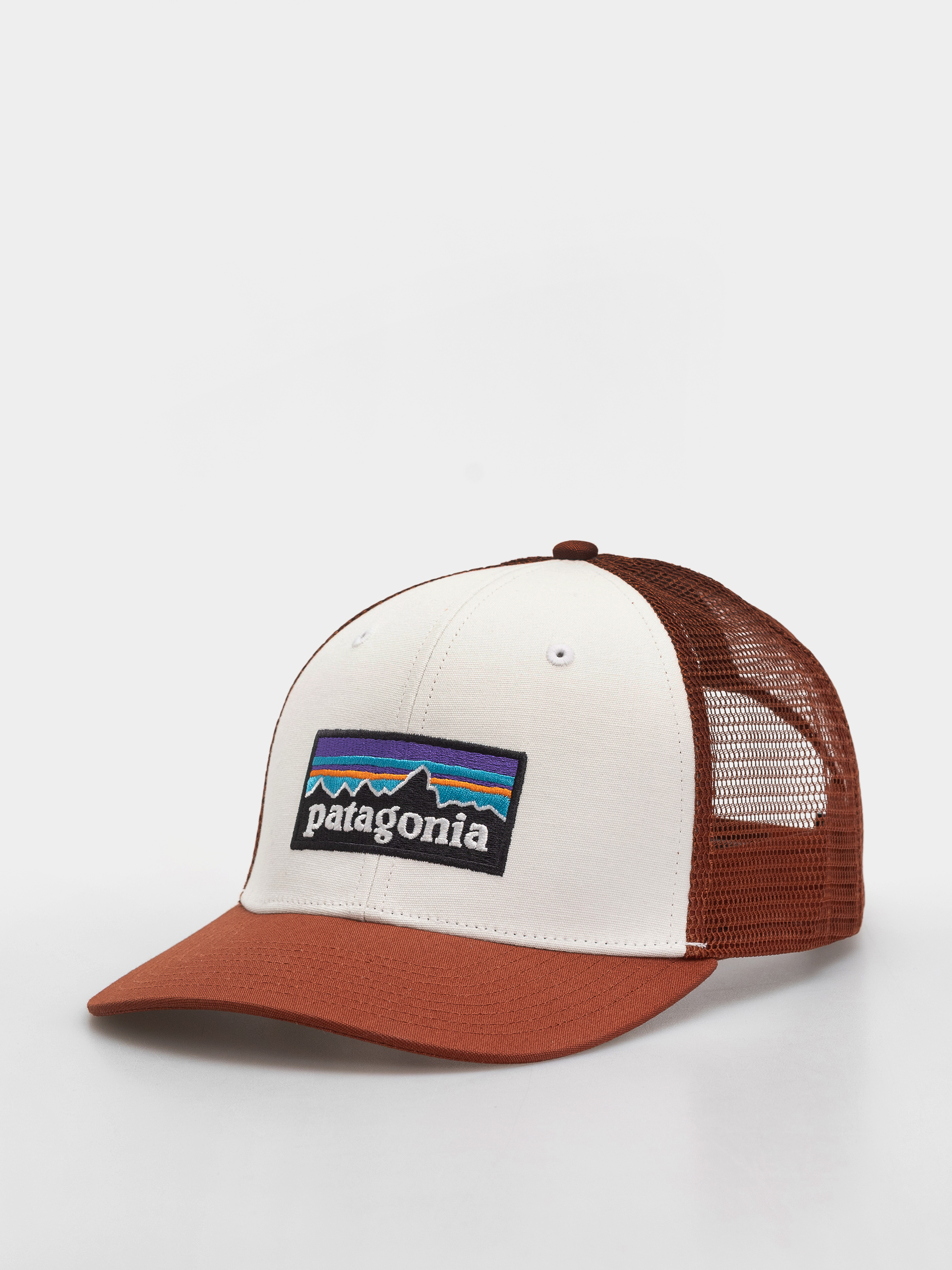 Patagonia Cap P 6 Logo Trucker (white w/rusty red)
