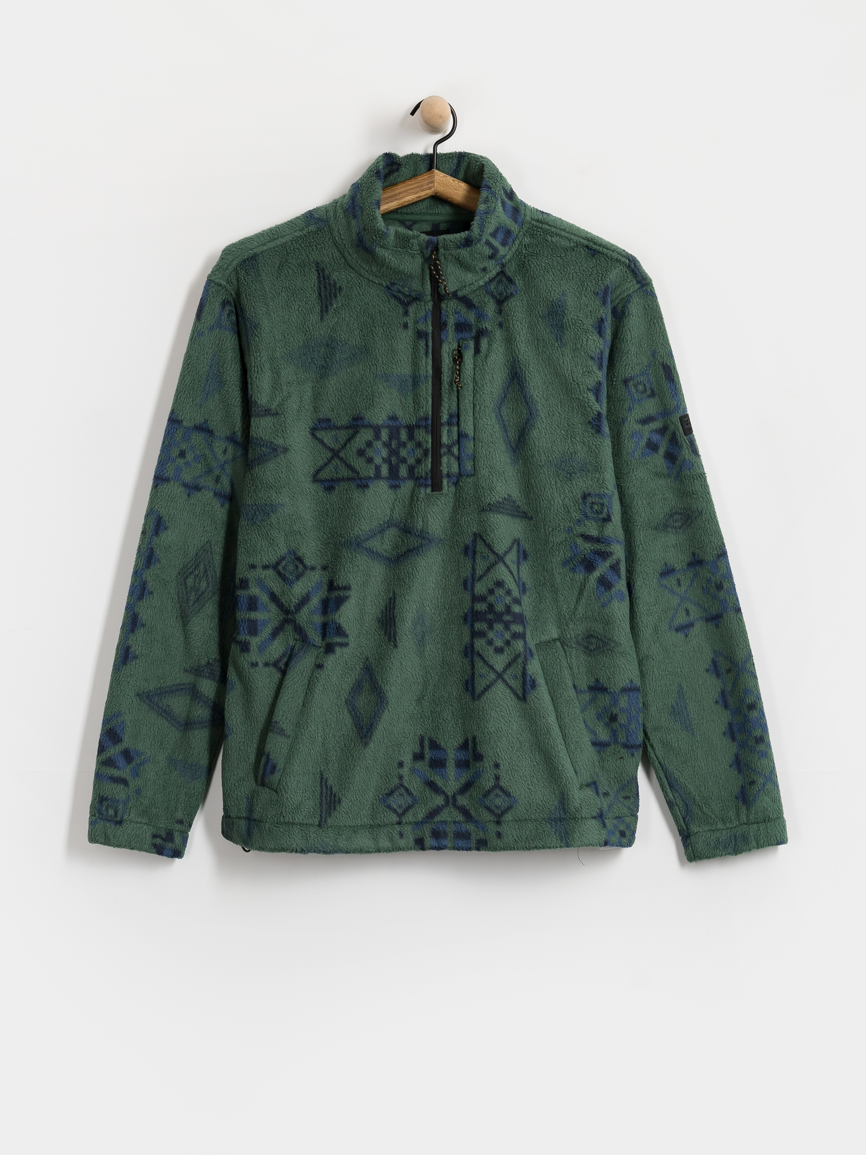 Billabong Boundary Mock Neck Fleece  (smoke pine)