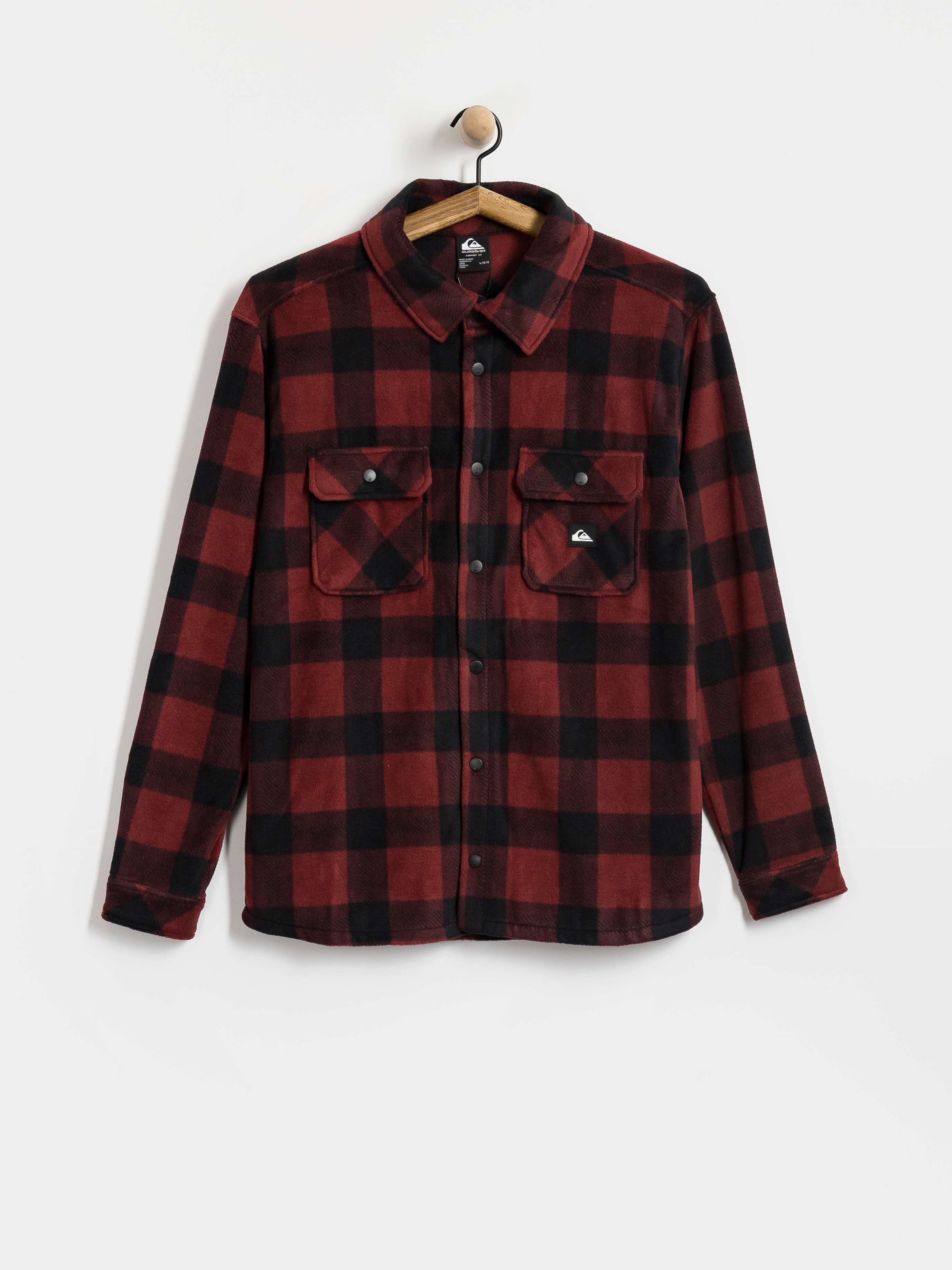 Quiksilver Venture Polar Fleece Shirt Fleece  (venture polar oxblood)