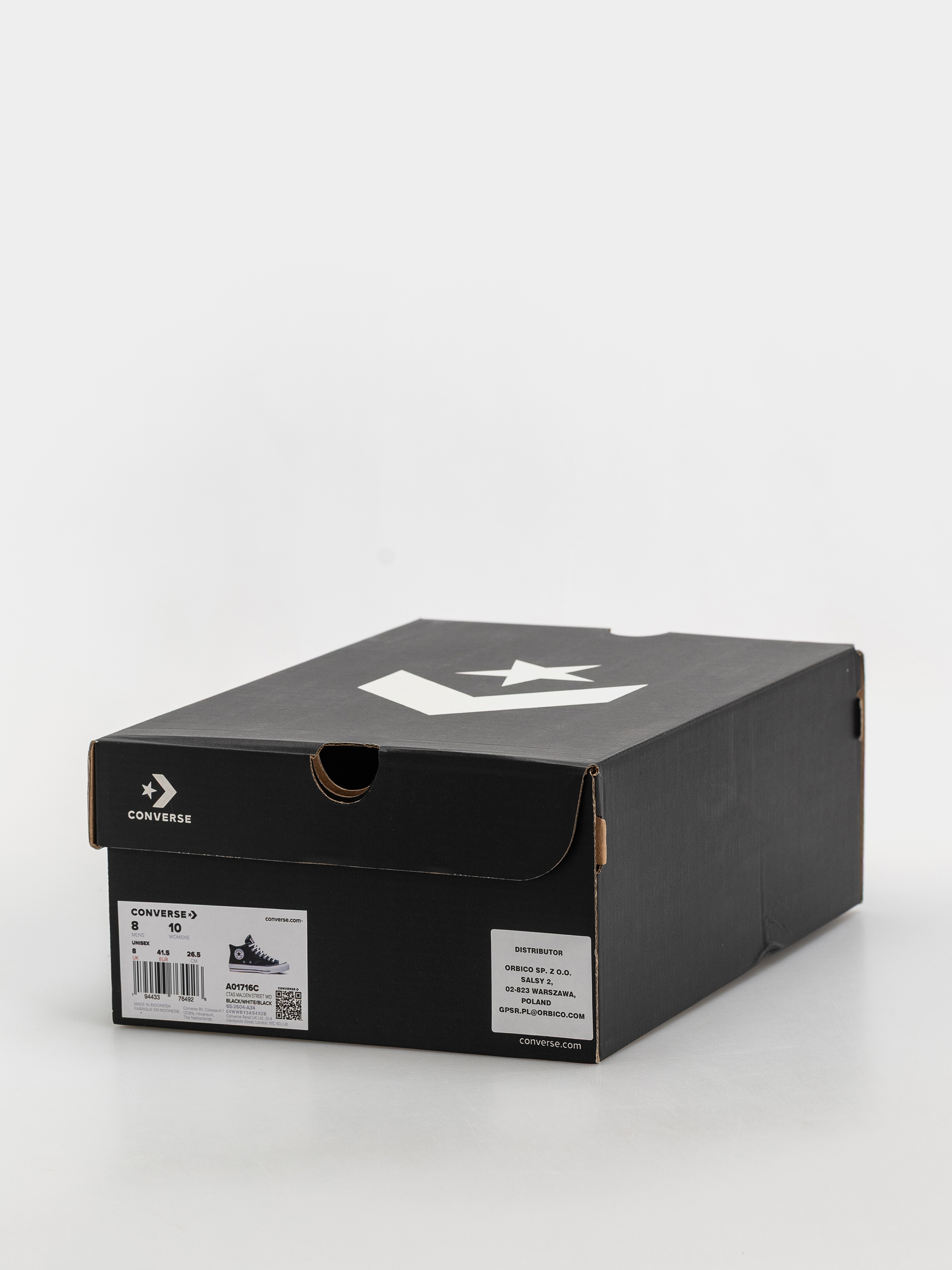 Converse Chuck Taylor All Star Malden Street Mid Shoes (black/white/black)