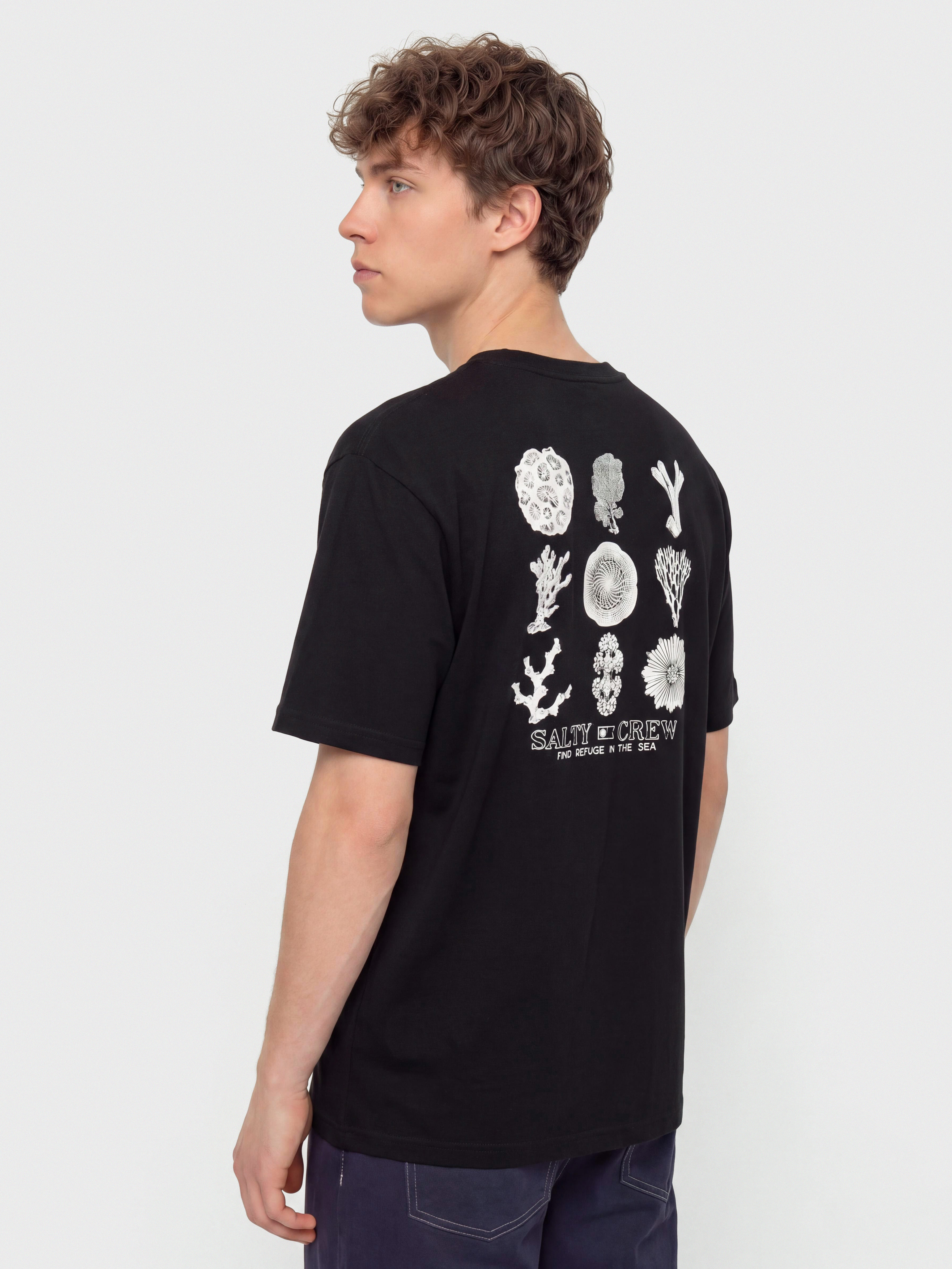 Salty Crew T-Shirt Coral Head (black)