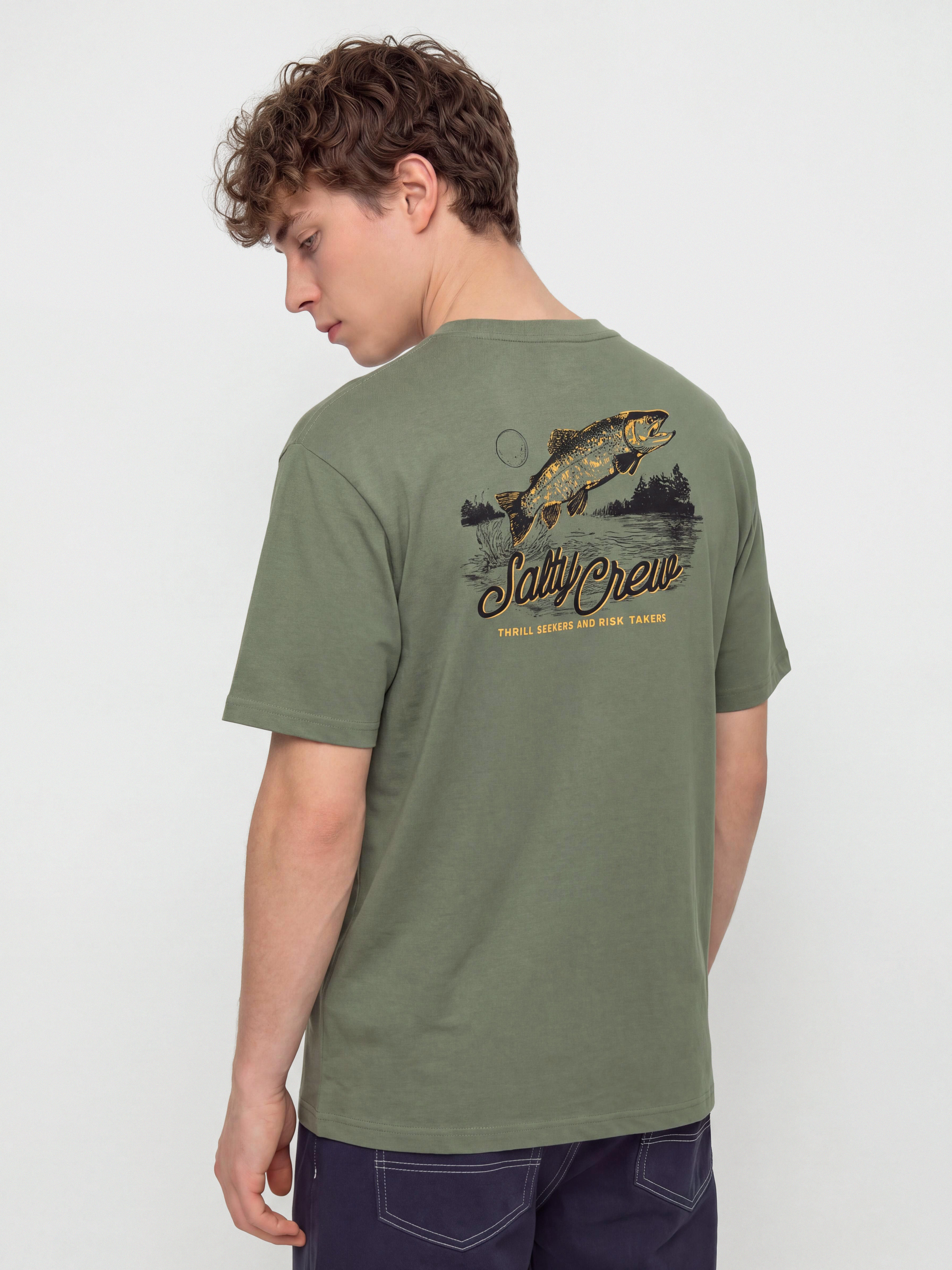 Salty Crew Fish Fest T-Shirt (laurel wreath)