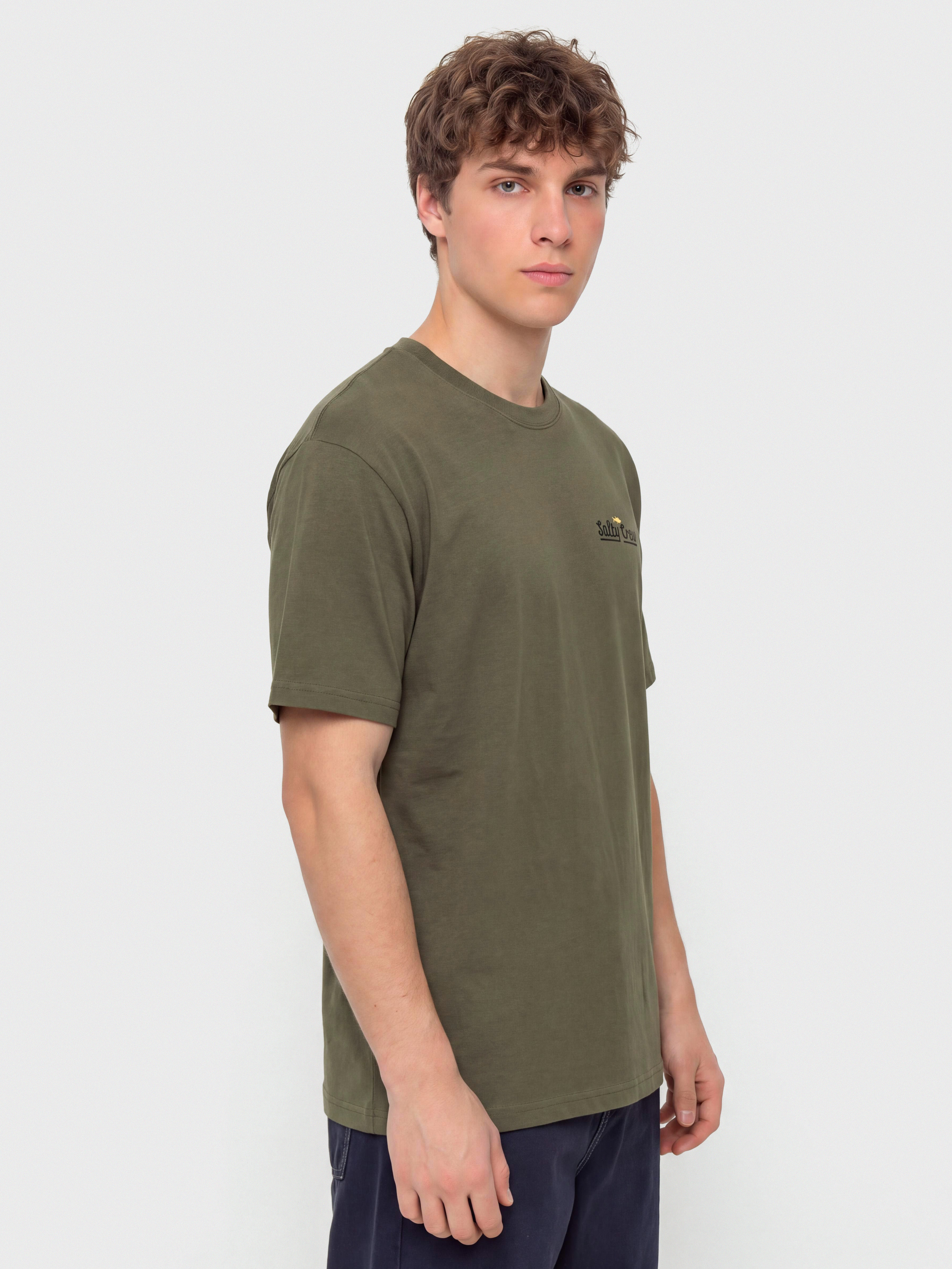 Salty Crew T-Shirt Border Fill Classic (dusty olive)