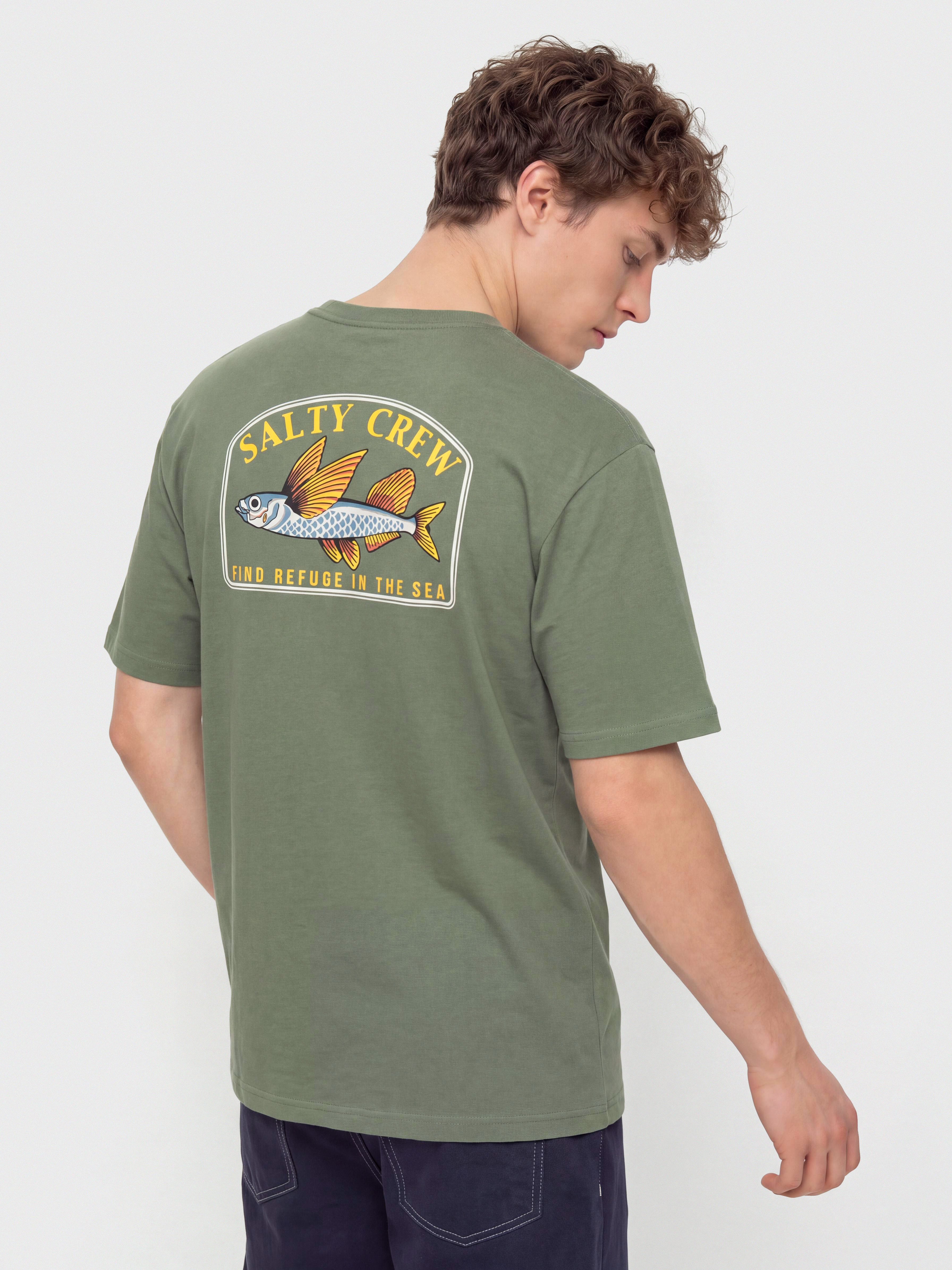 Salty Crew T-Shirt Fly Home (laurel wreath)