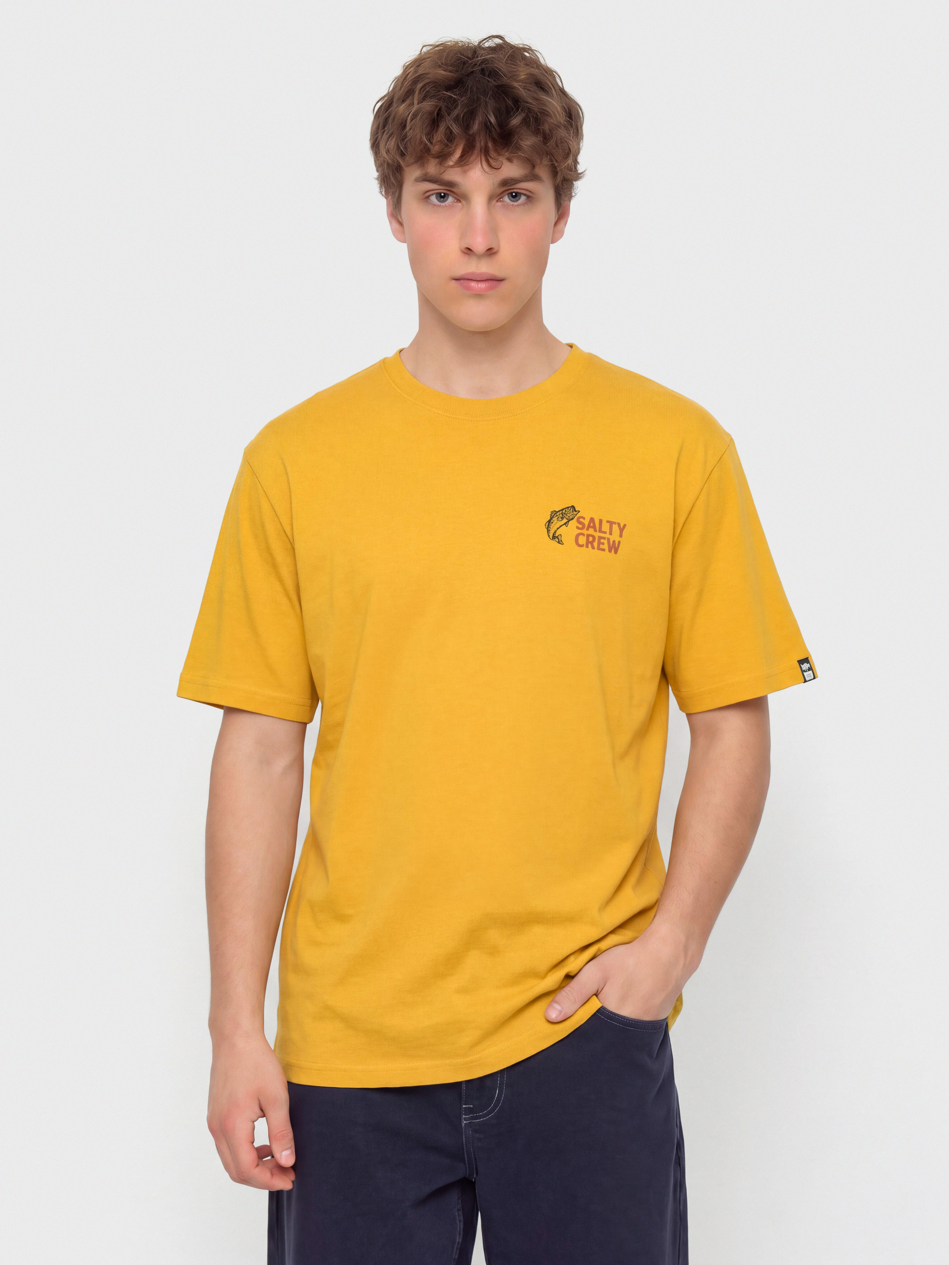Salty Crew Bait Shop T-Shirt (mineral yellow)