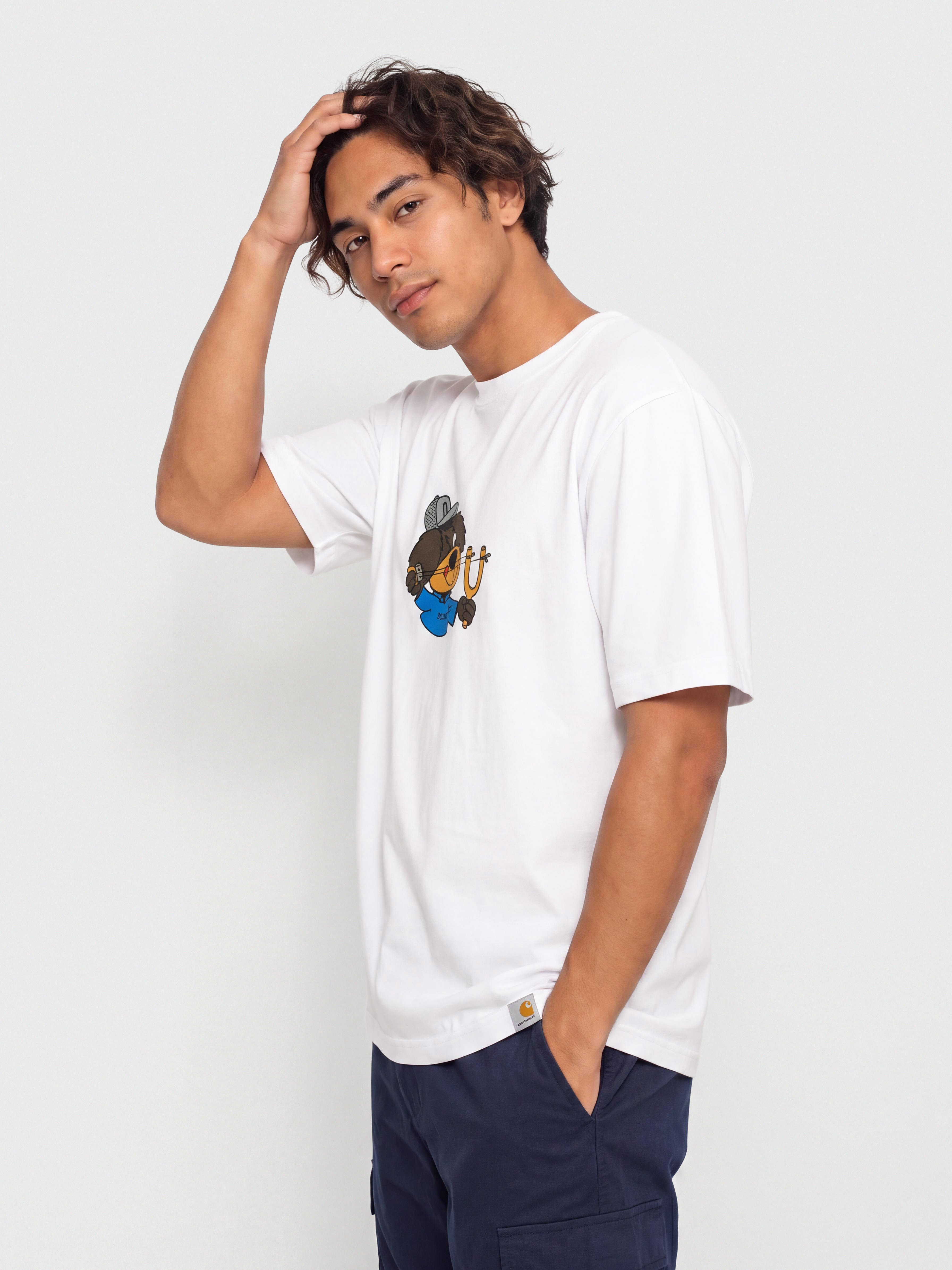 Carhartt WIP Slingshot T-Shirt (white/heavy enzyme wash)