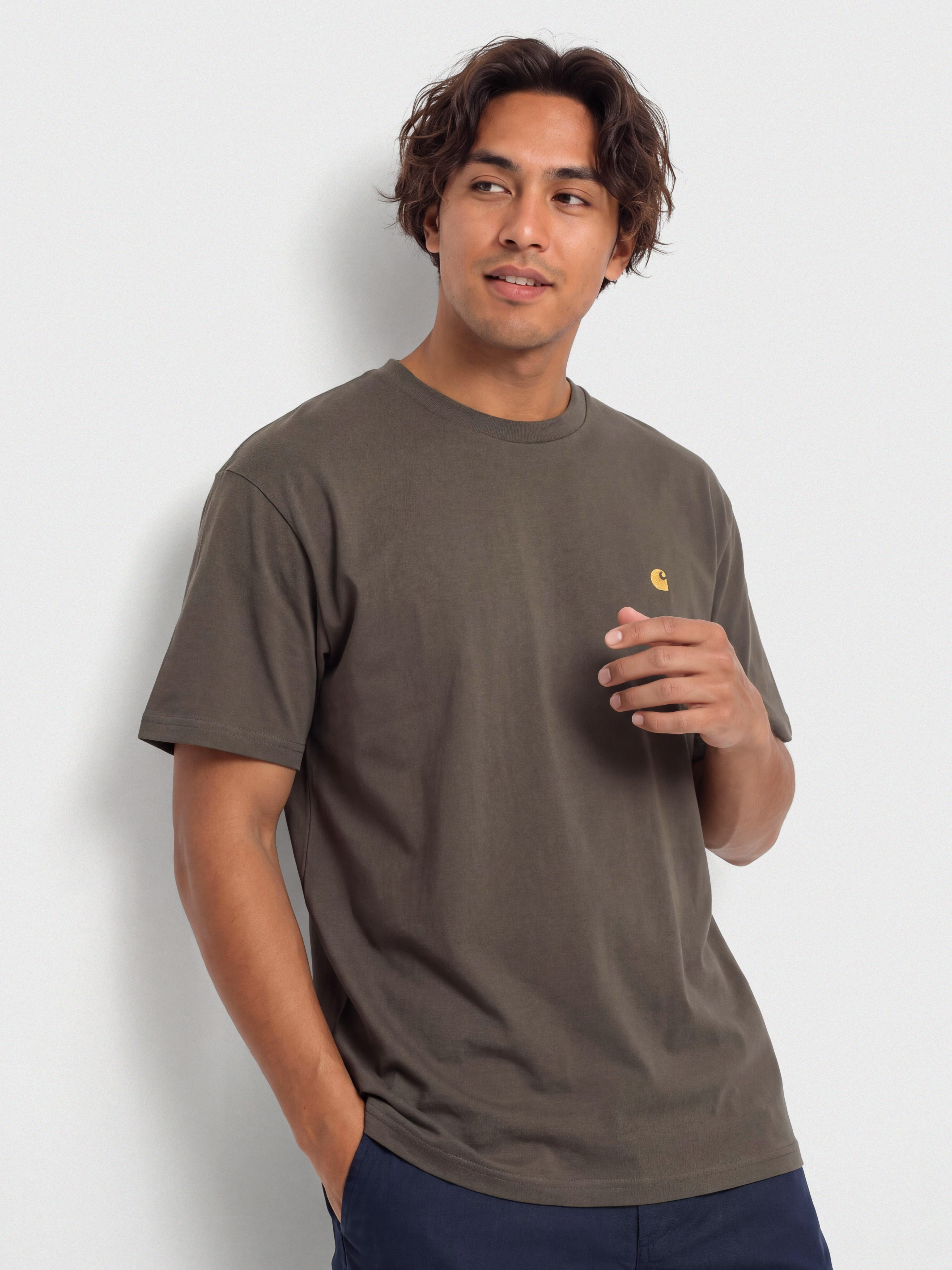 Carhartt WIP Chase T-Shirt (shungite/gold)