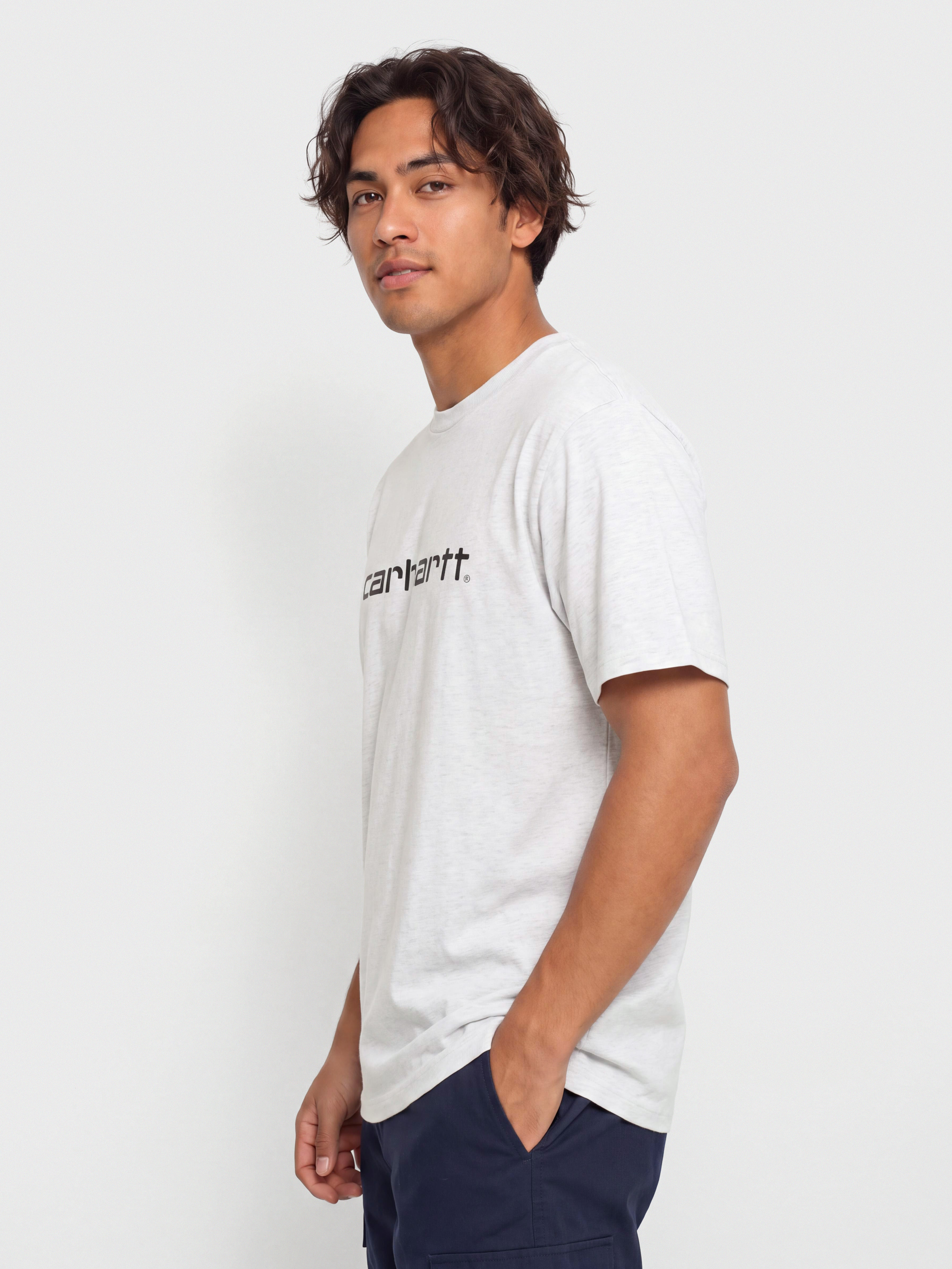 Carhartt WIP Script T-Shirt (ash heather/graphite)