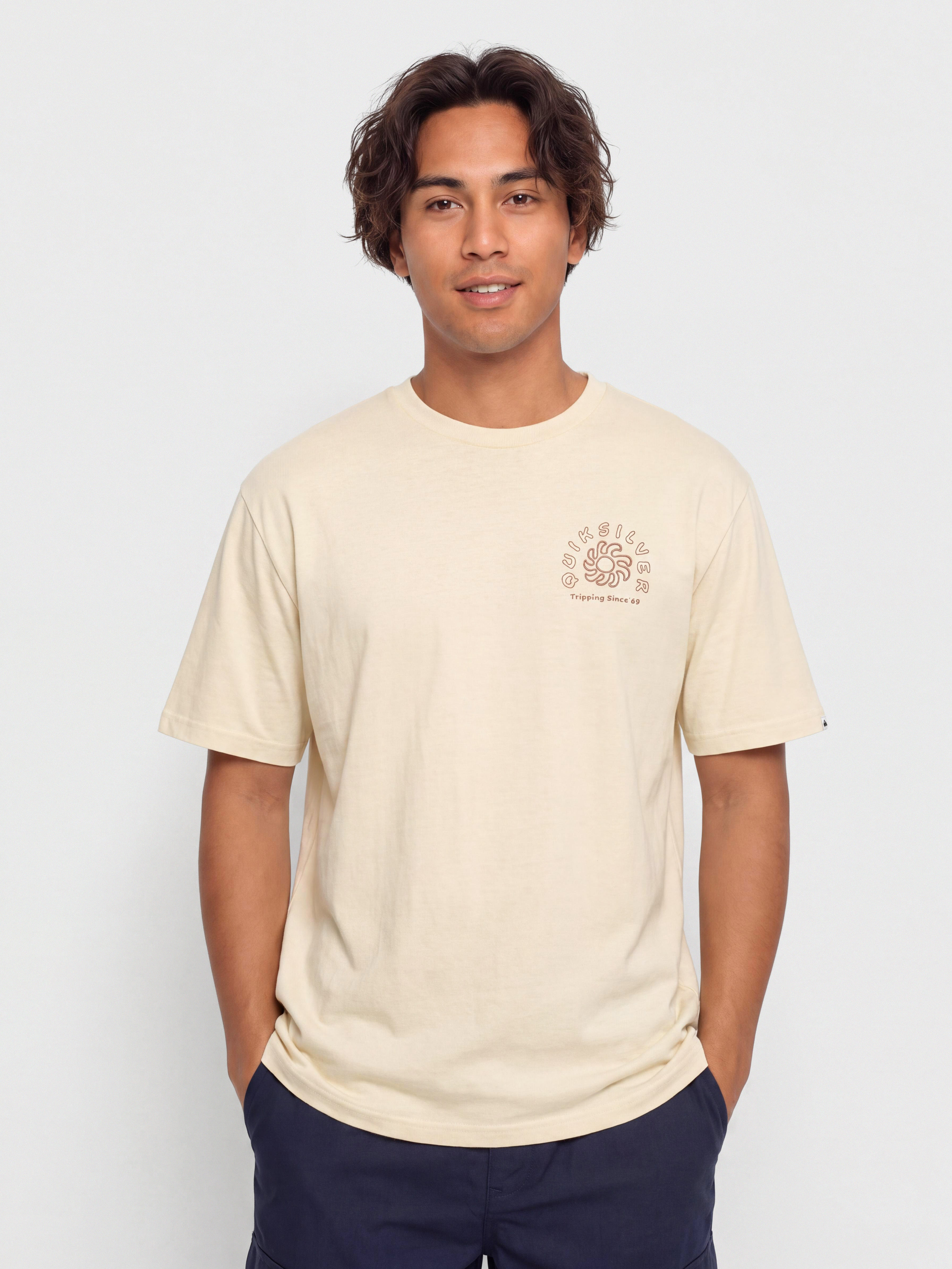 Quiksilver Curve Palm T-Shirt (bone white)