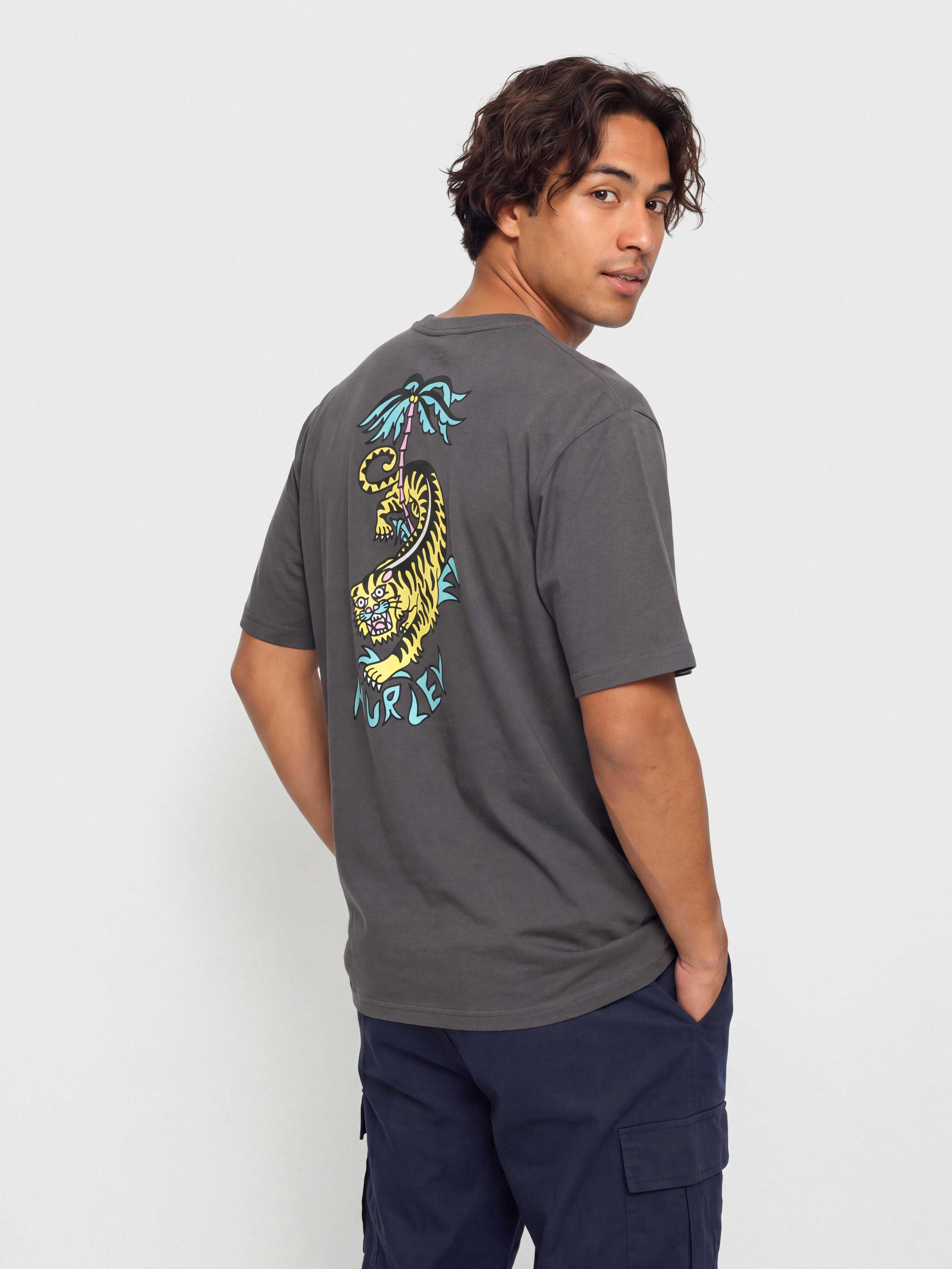 Hurley Etam Tiger T-Shirt (dark stone grey)