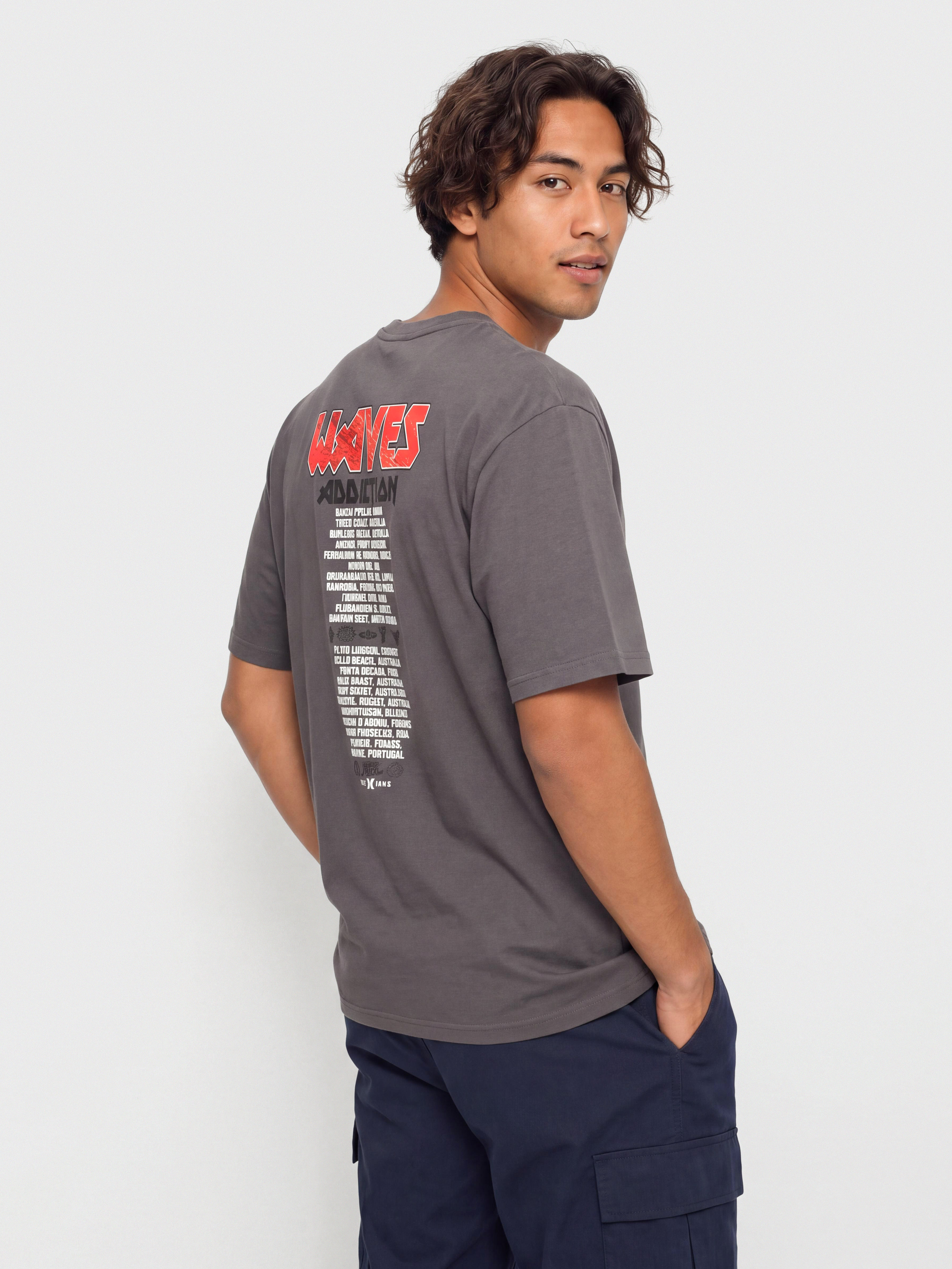 Hurley Wave Addiction T-Shirt (dark stone grey)