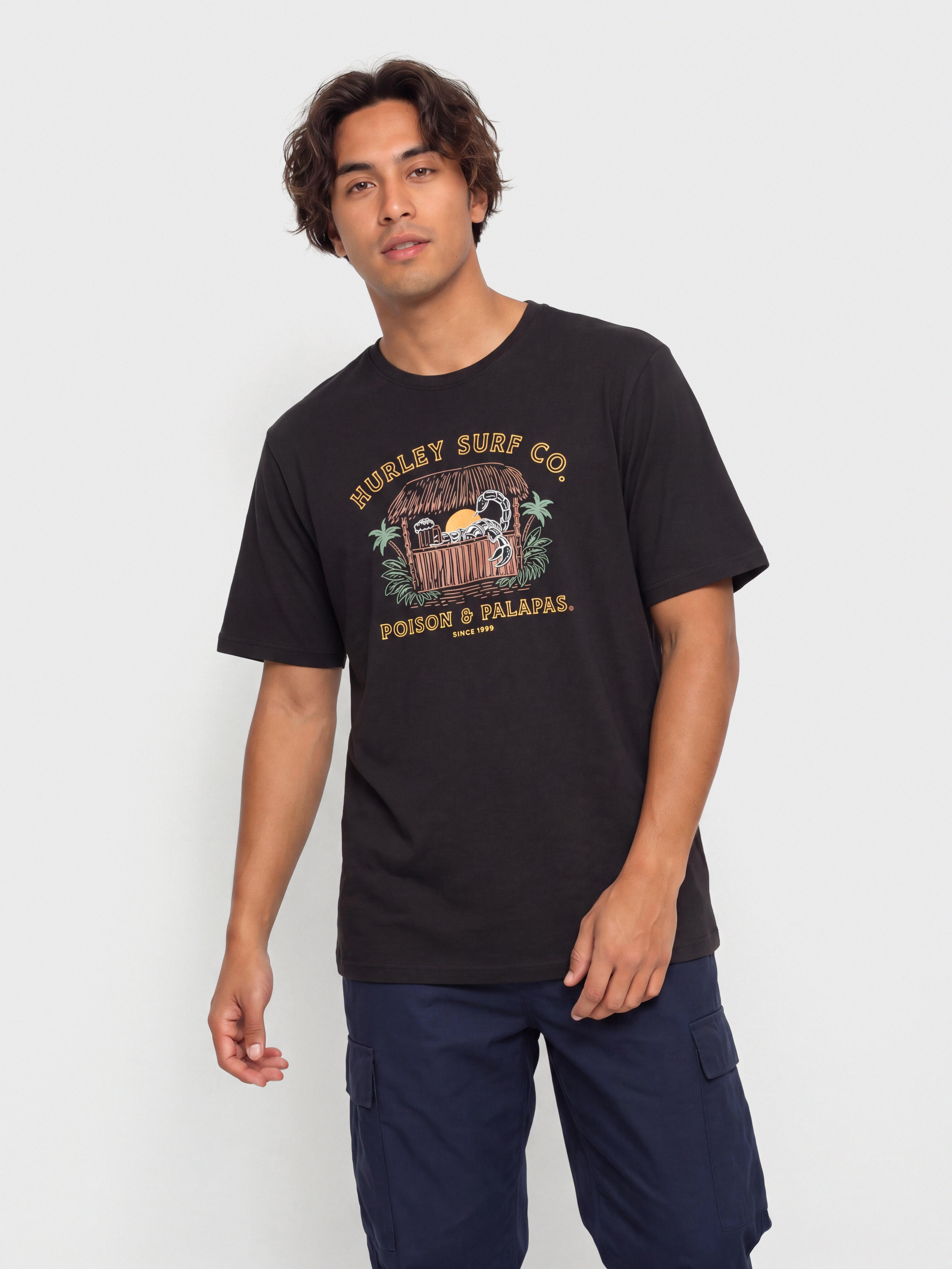 Hurley Poison And Palapas Slub T-Shirt (black)