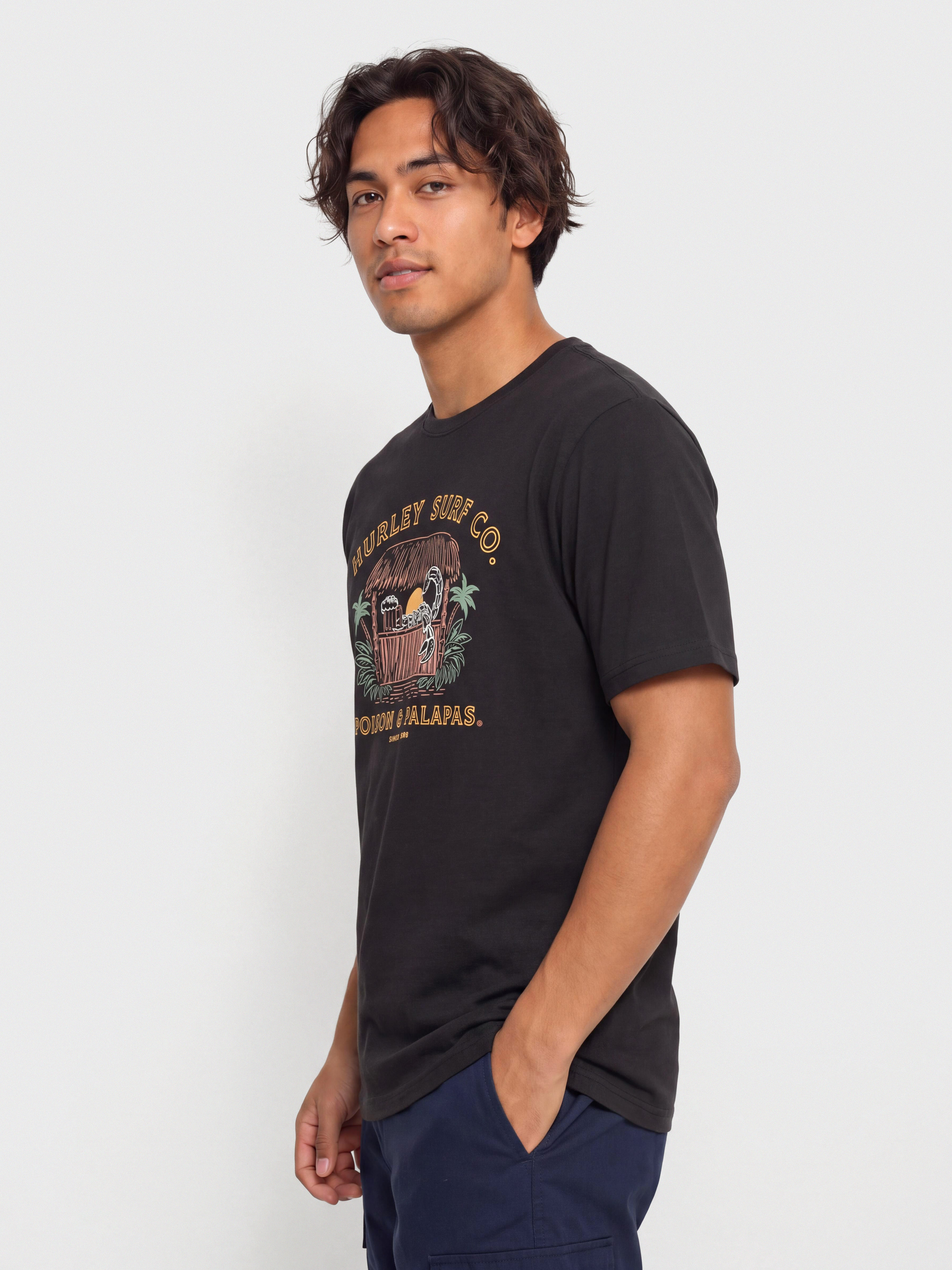Hurley Poison And Palapas Slub T-Shirt (black)