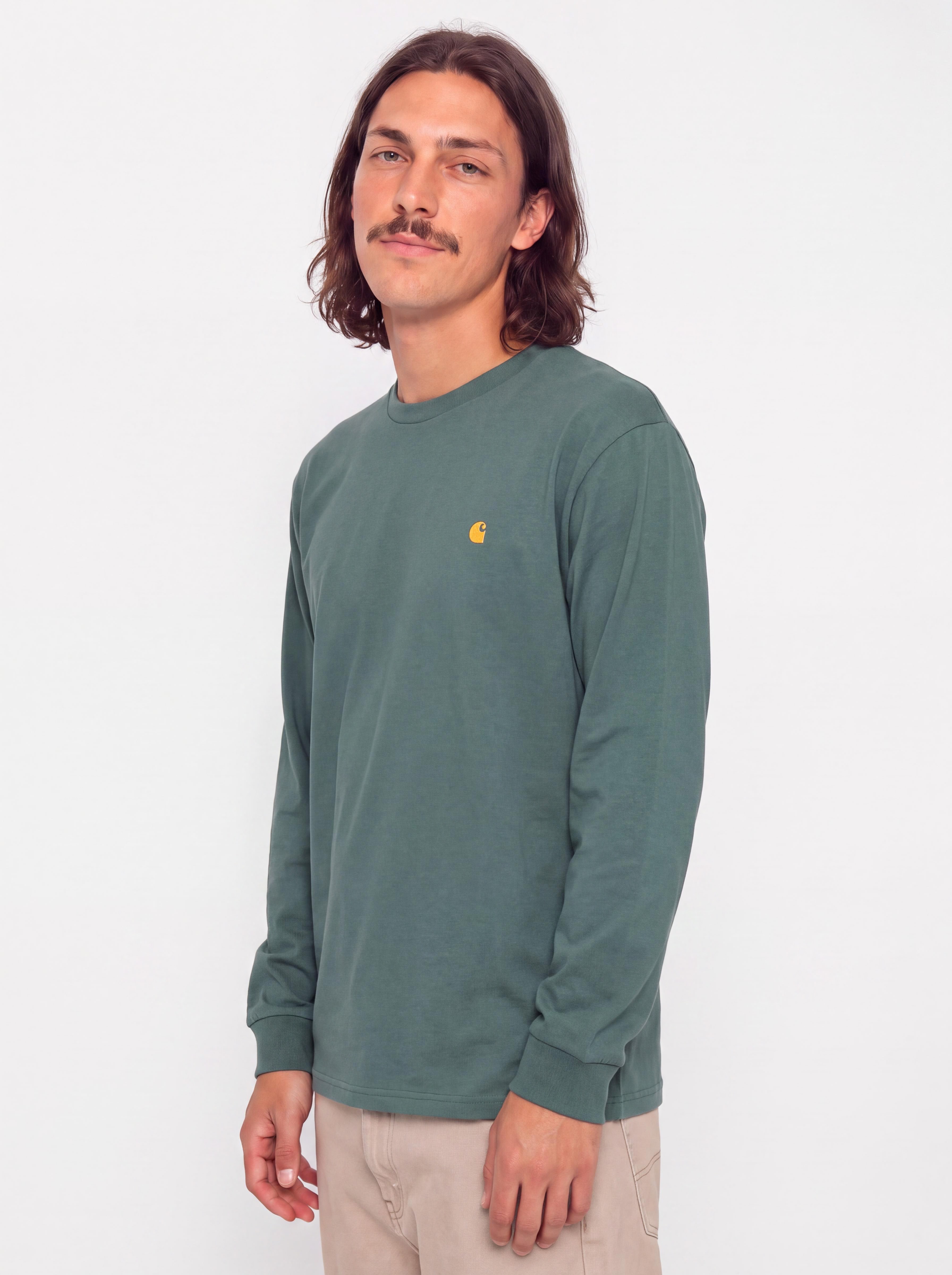 Carhartt WIP Chase Longsleeve (silver pine/gold)