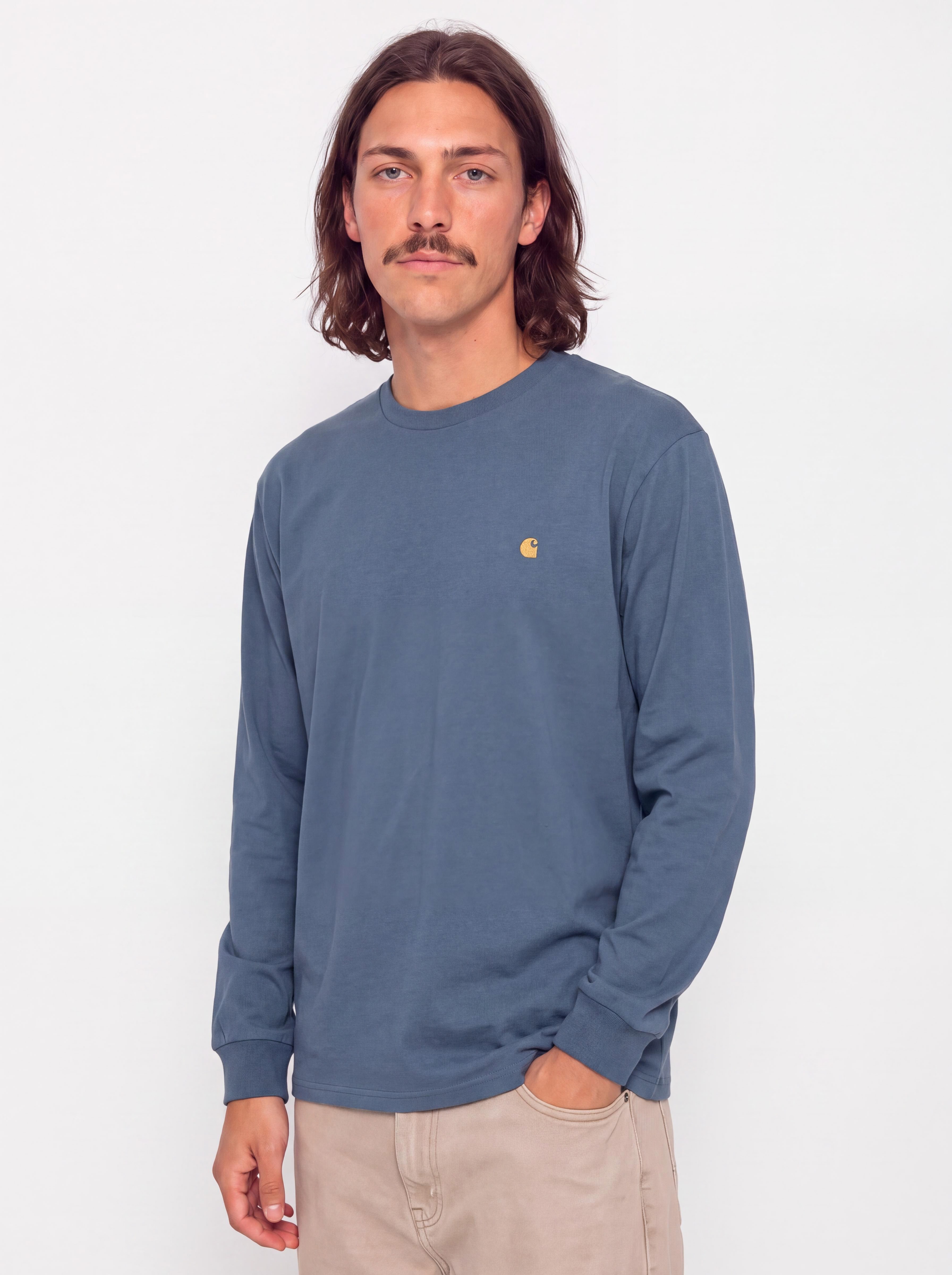 Carhartt WIP Chase Longsleeve (icesheet/gold)