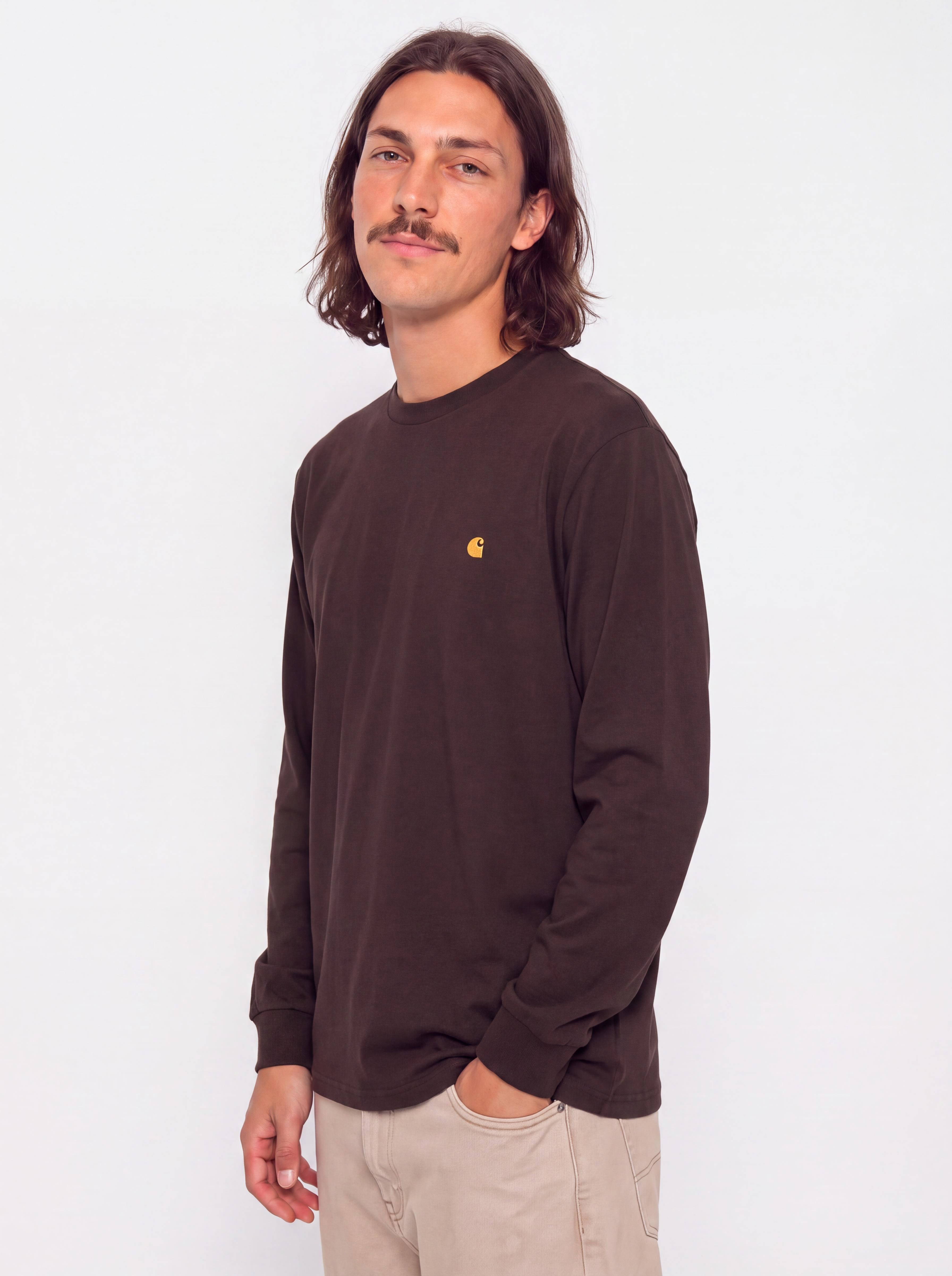 Carhartt WIP Chase Longsleeve (palisander/gold)