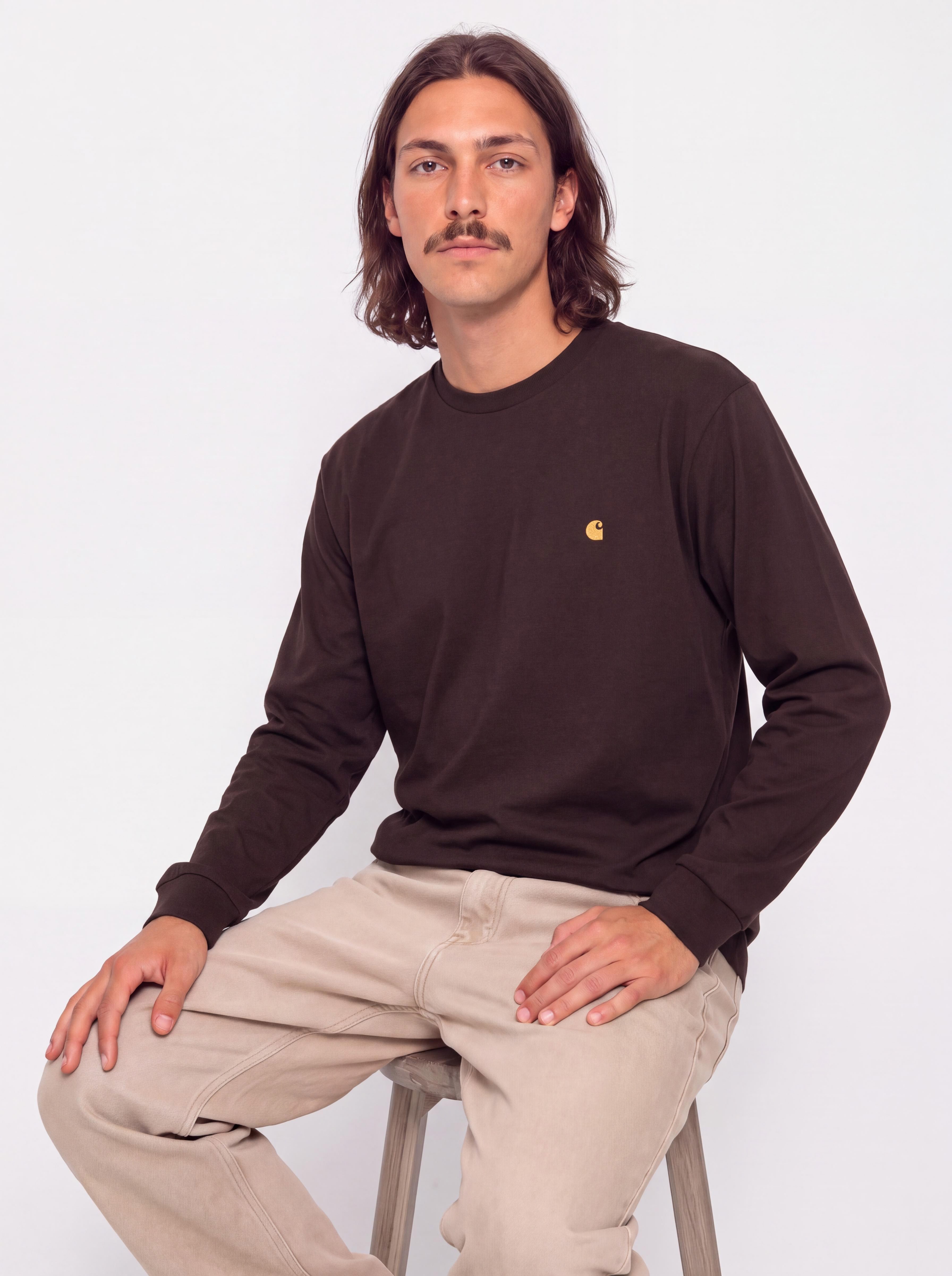 Carhartt WIP Chase Longsleeve (palisander/gold)