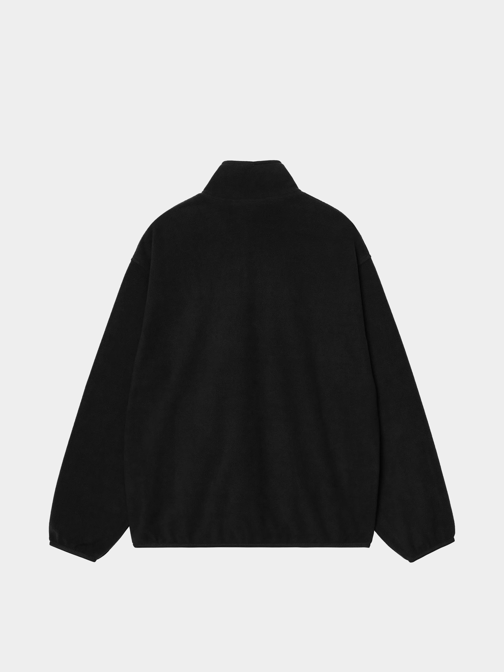 Herren Carhartt WIP Fleece Jacke Edmore Half Zip (black/white)