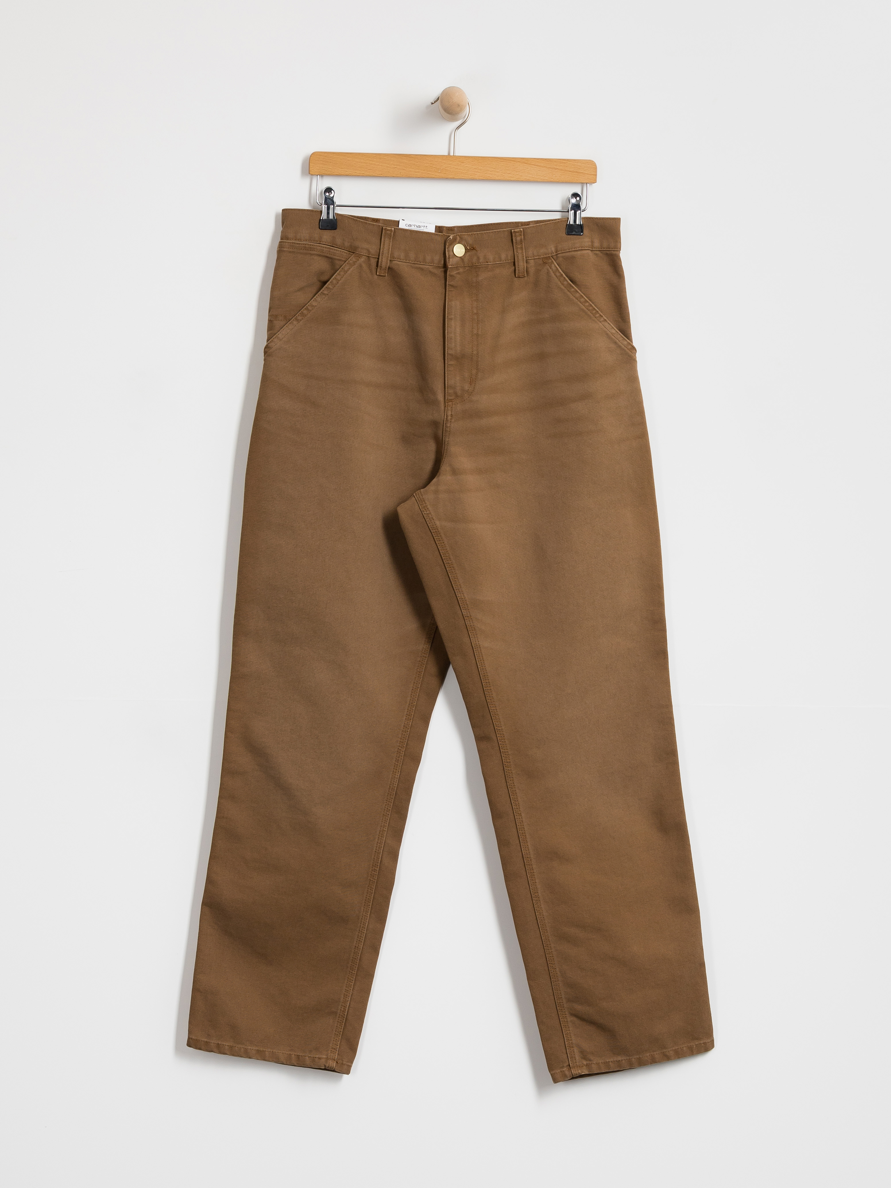 Carhartt WIP Hose Single Knee (wip h brown/stone canvas)