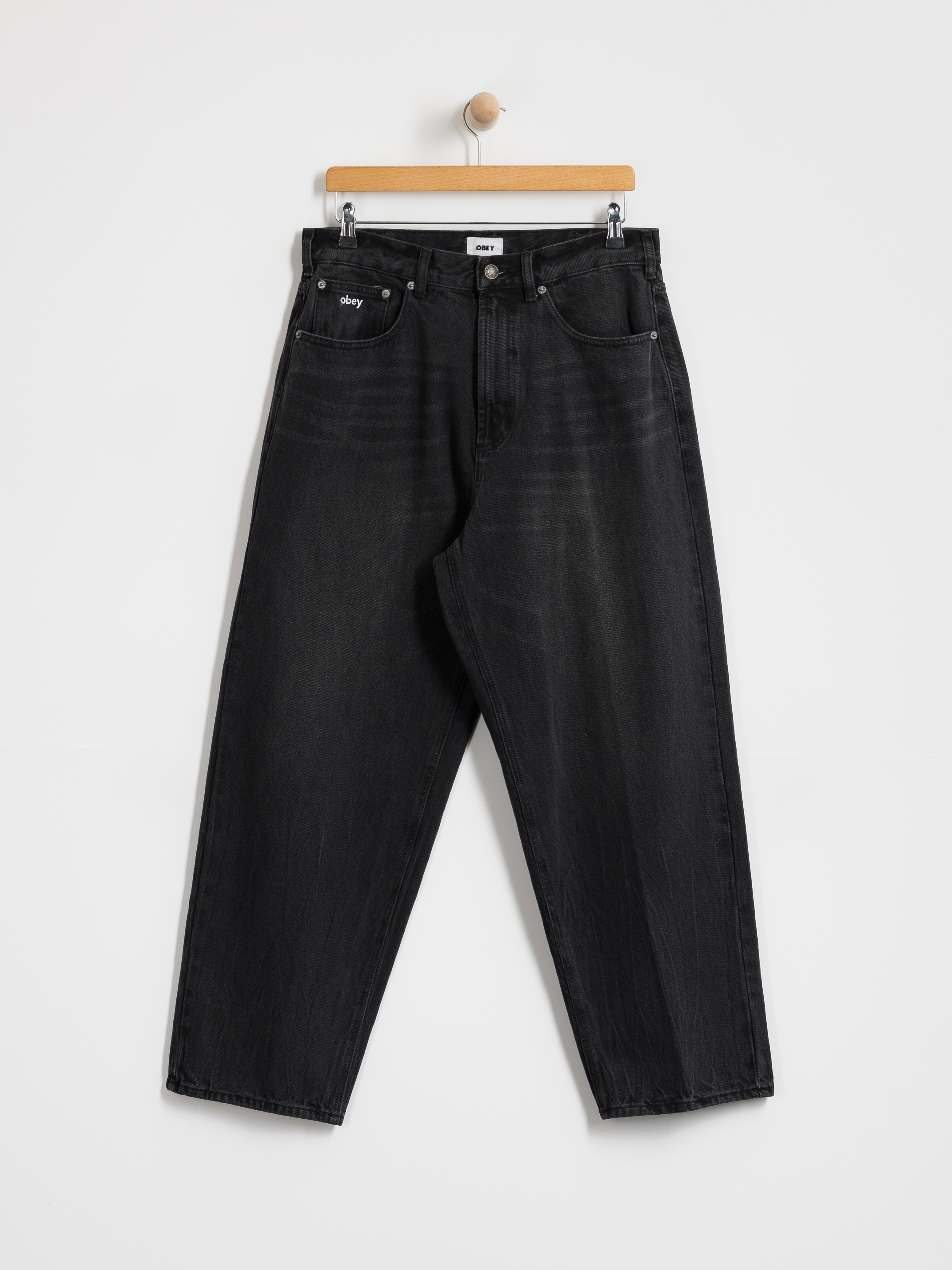 OBEY Bigwig Baggy Denim Pants (heavy vintage black)