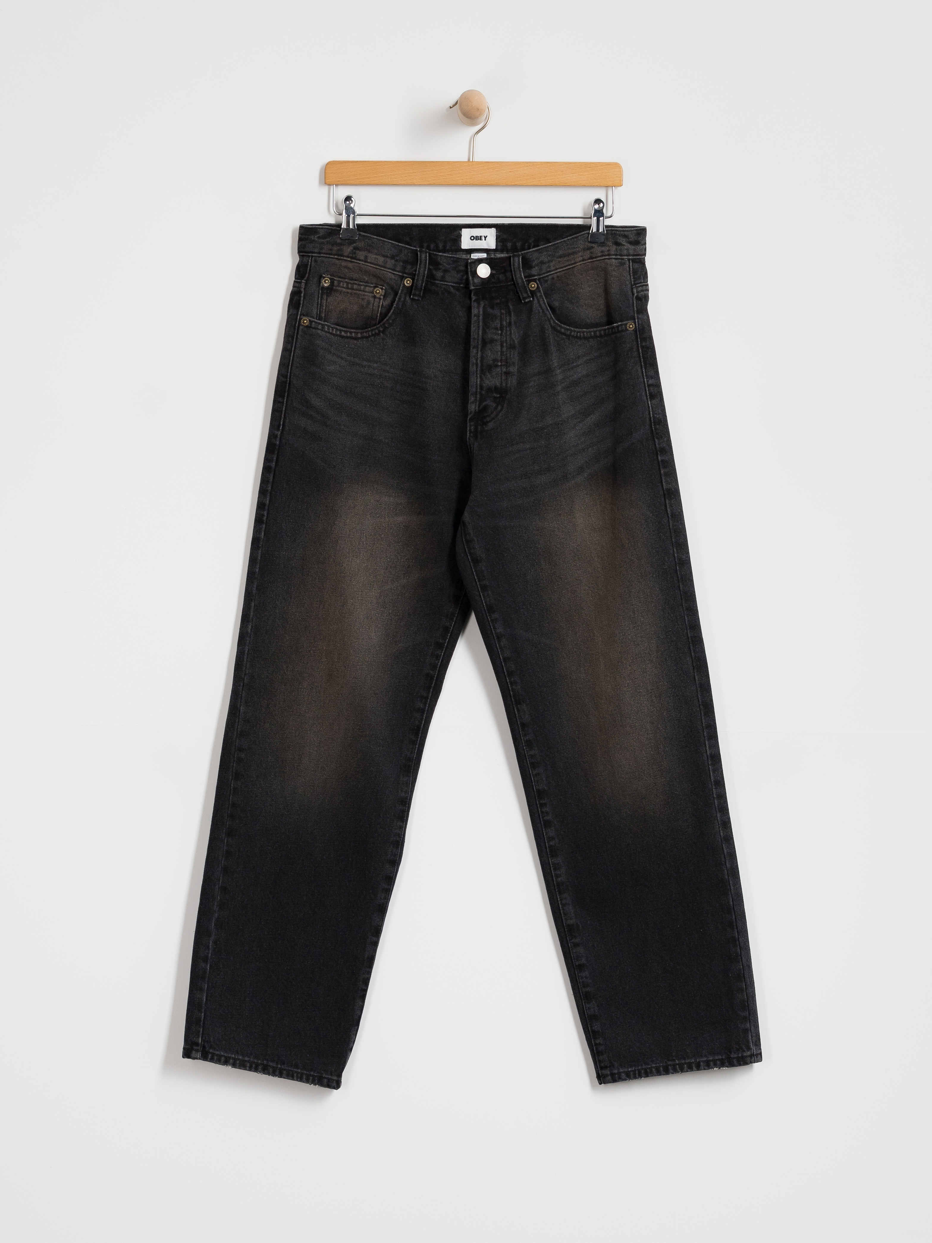 OBEY Boxcar Straight Denim Hose (oxidized black)