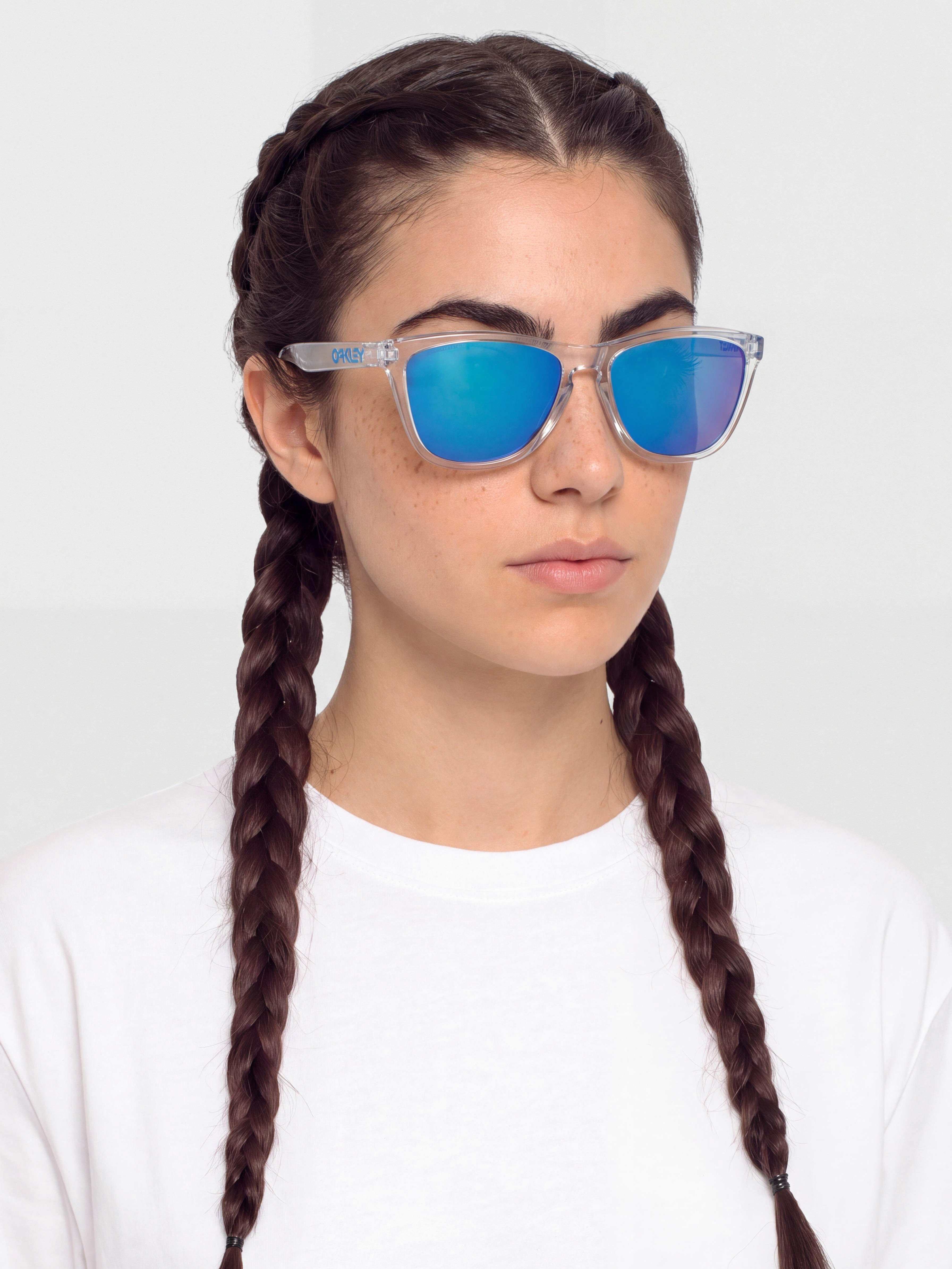 Oakley Frogskins Sonnenbrille (crystal clear/prizm sapphire)