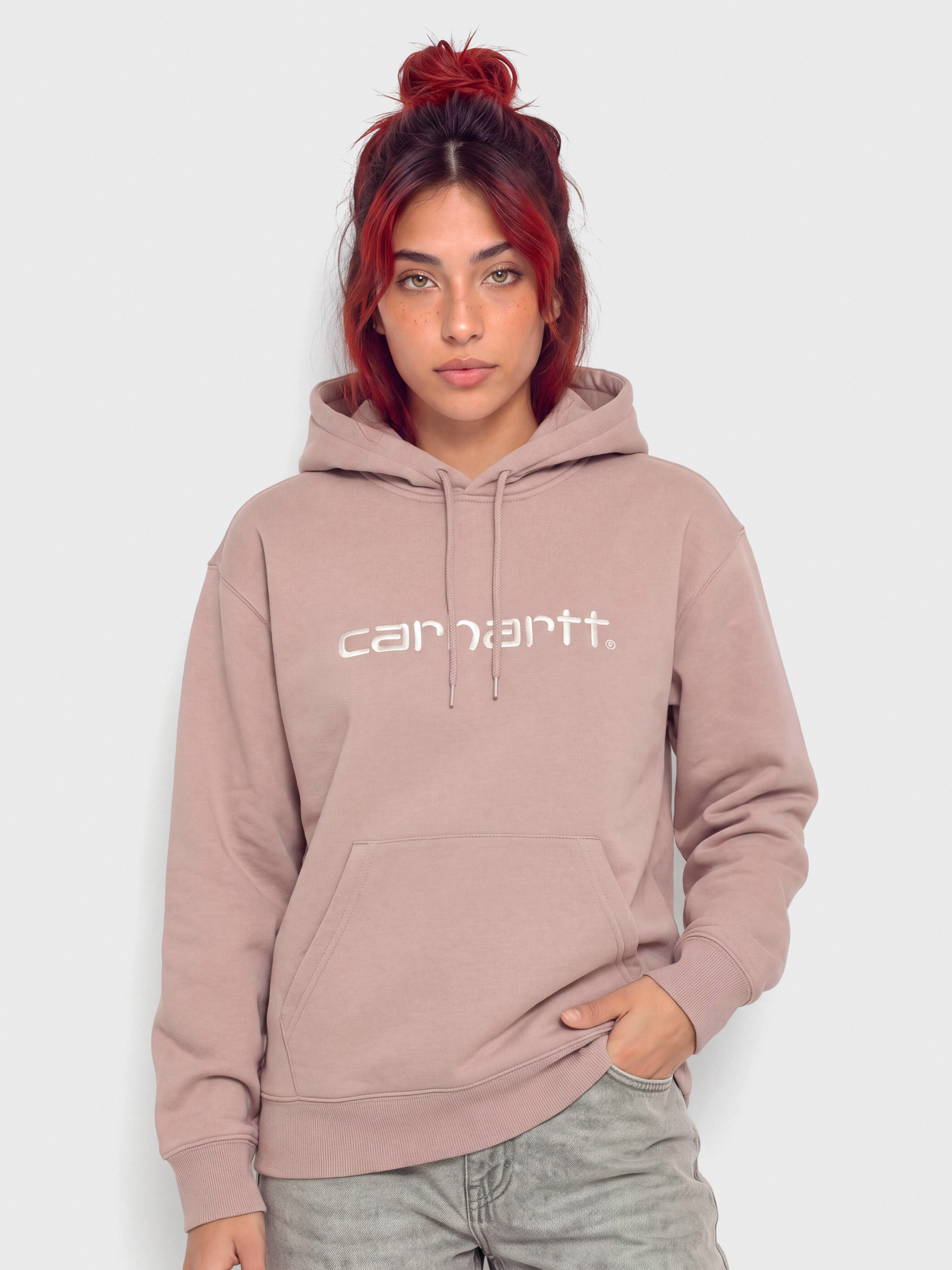 Carhartt WIP Hoodie Carhartt HD Wmn (gentle pink/cinnerus)