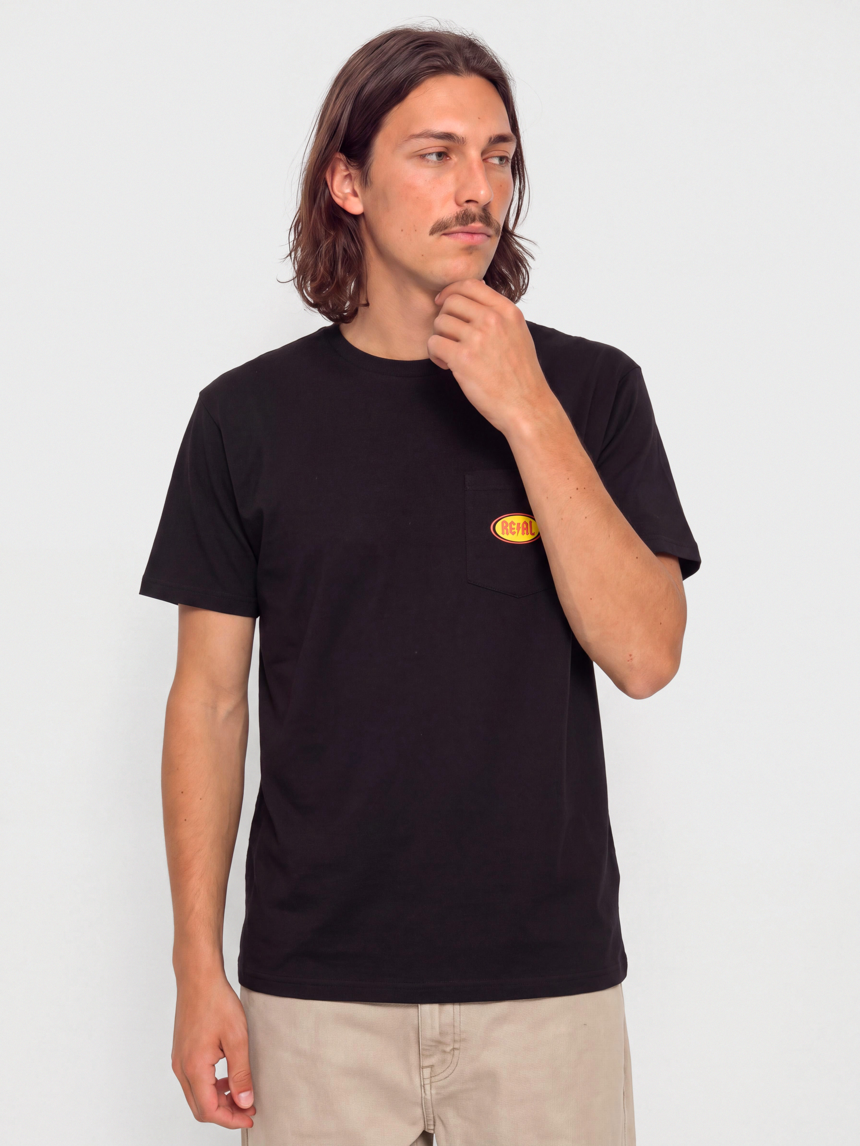 Real T-Shirt Deeds Oval (black)