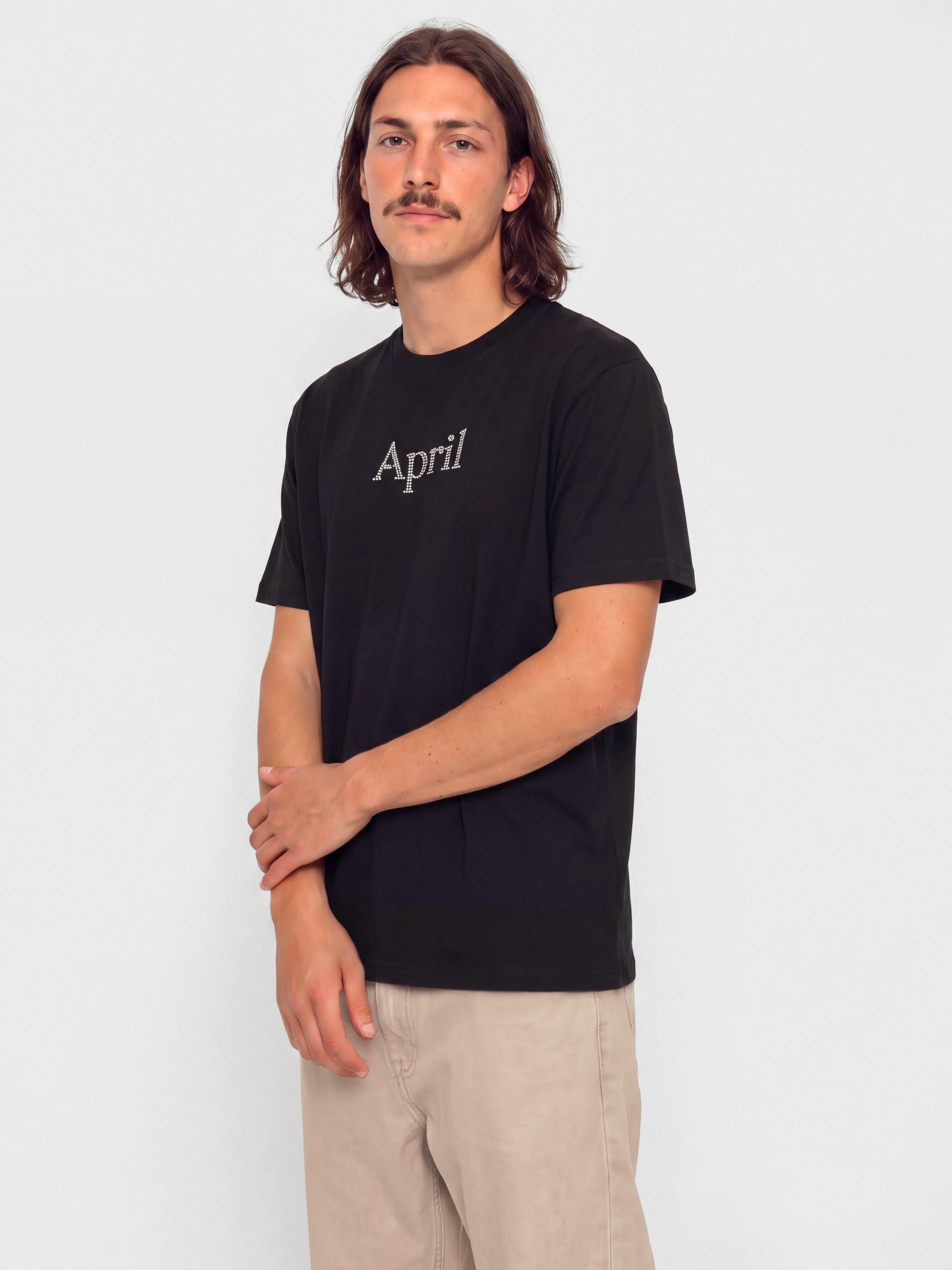April Skateboards Rhinestone T-Shirt (black)
