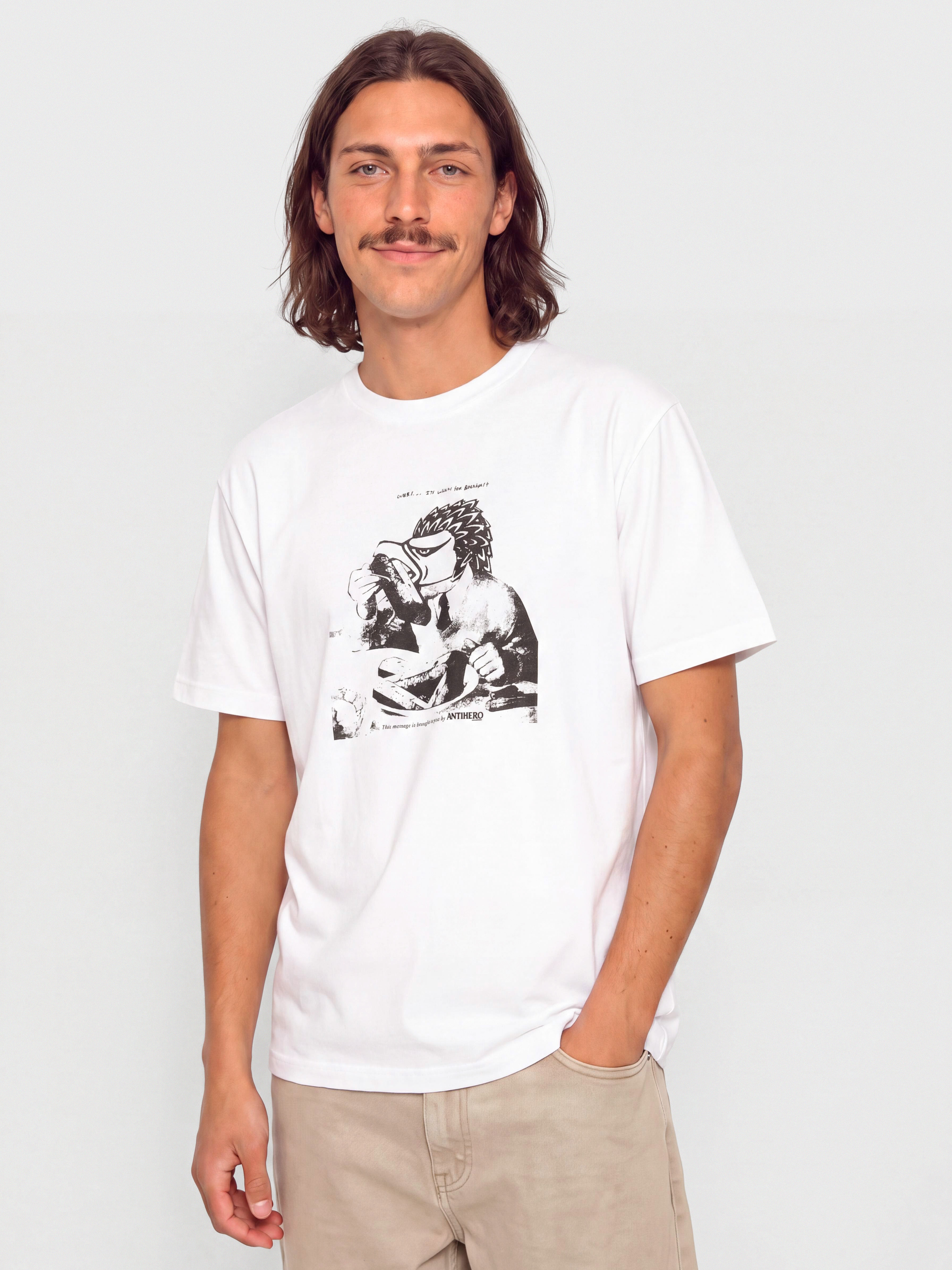 Antihero T-Shirt Tasty Curbs (white w/black tonal print)