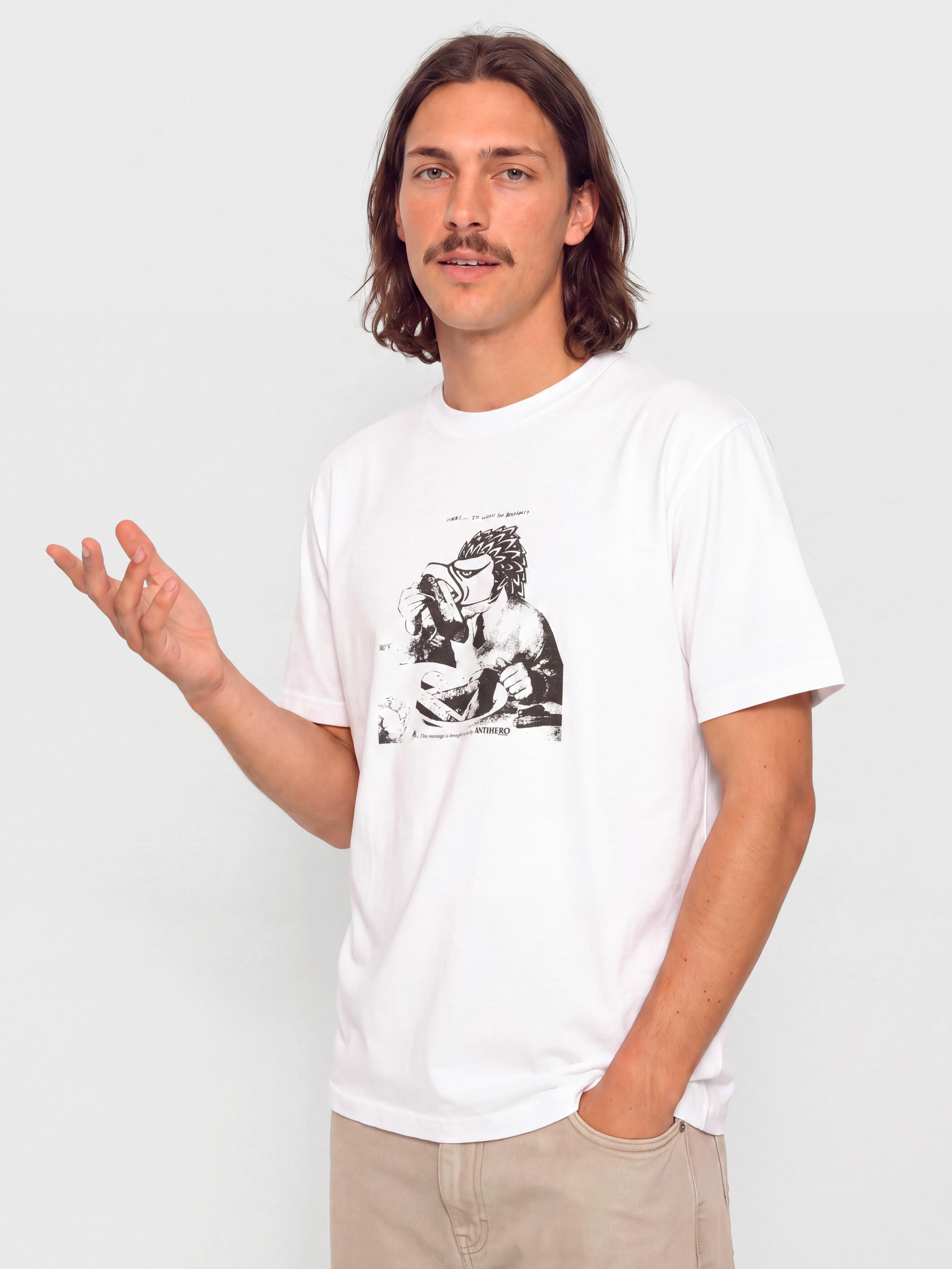 Antihero T-Shirt Tasty Curbs (white w/black tonal print)